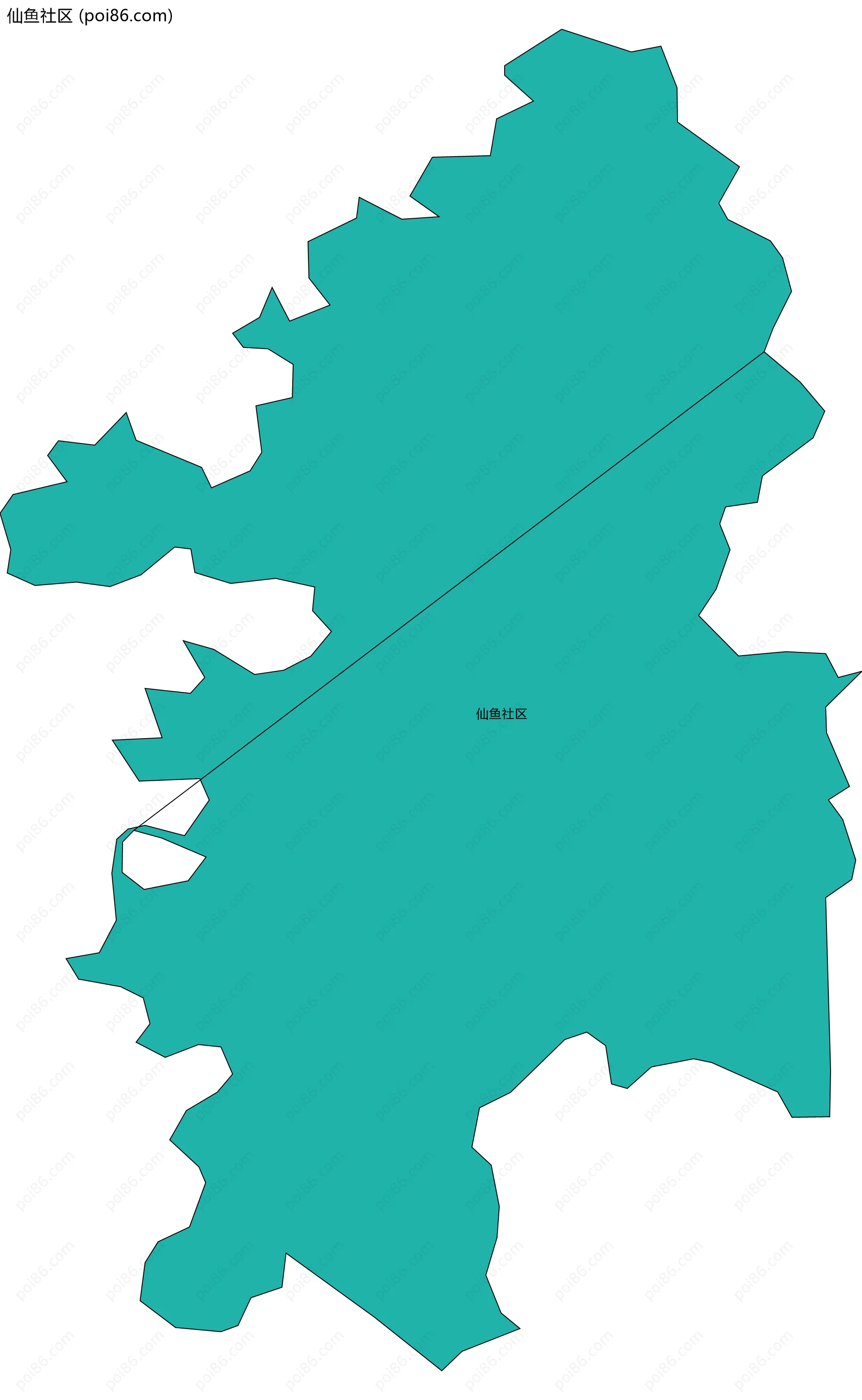 仙鱼社区边界地图