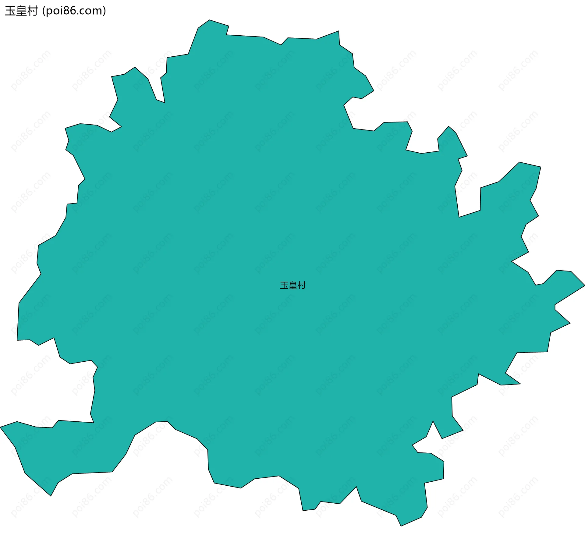 玉皇村边界地图