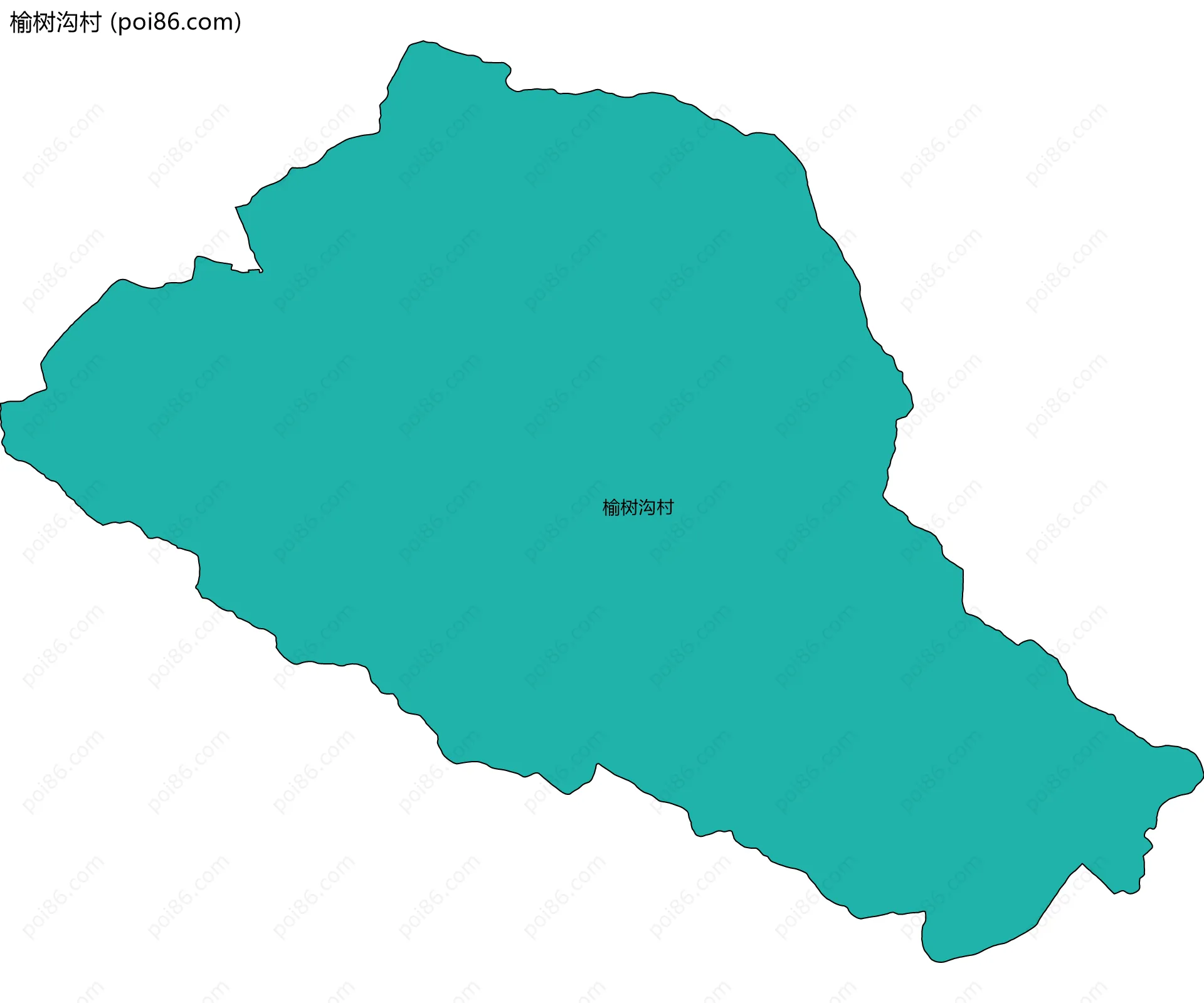 榆树沟村边界地图