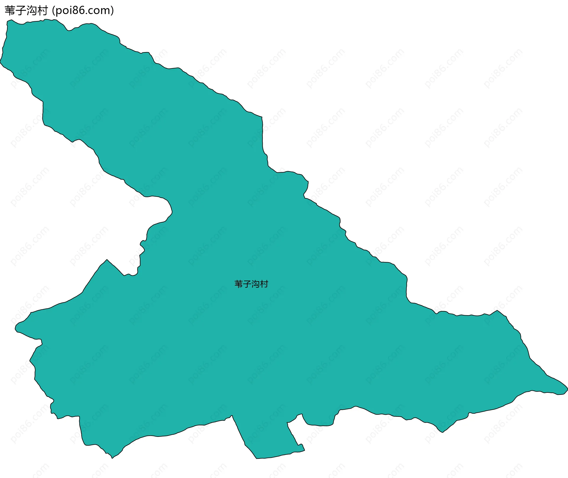 苇子沟村边界地图