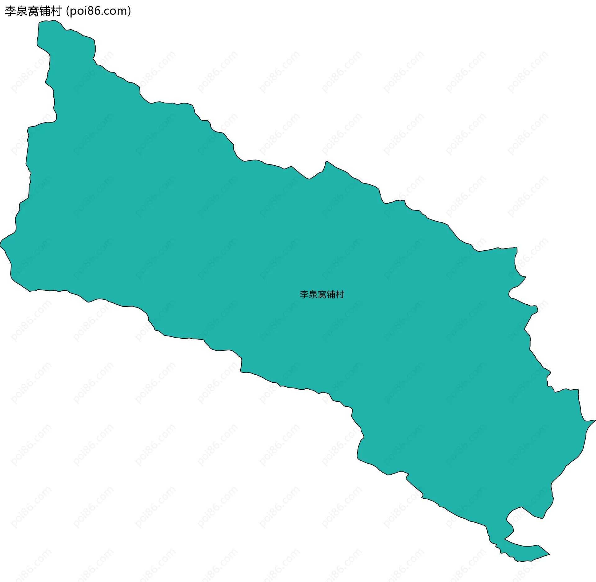 李泉窝铺村边界地图