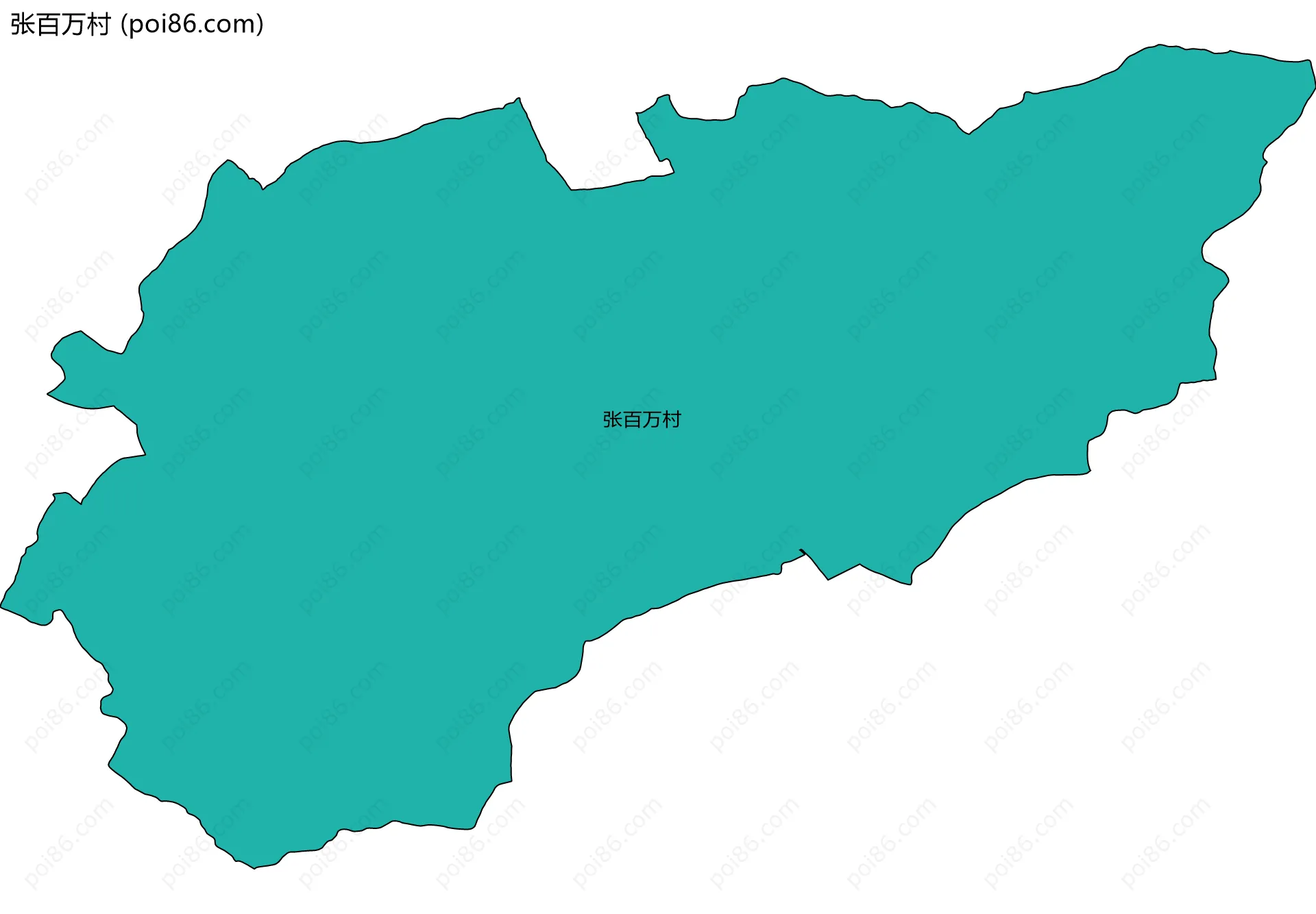 张百万村边界地图