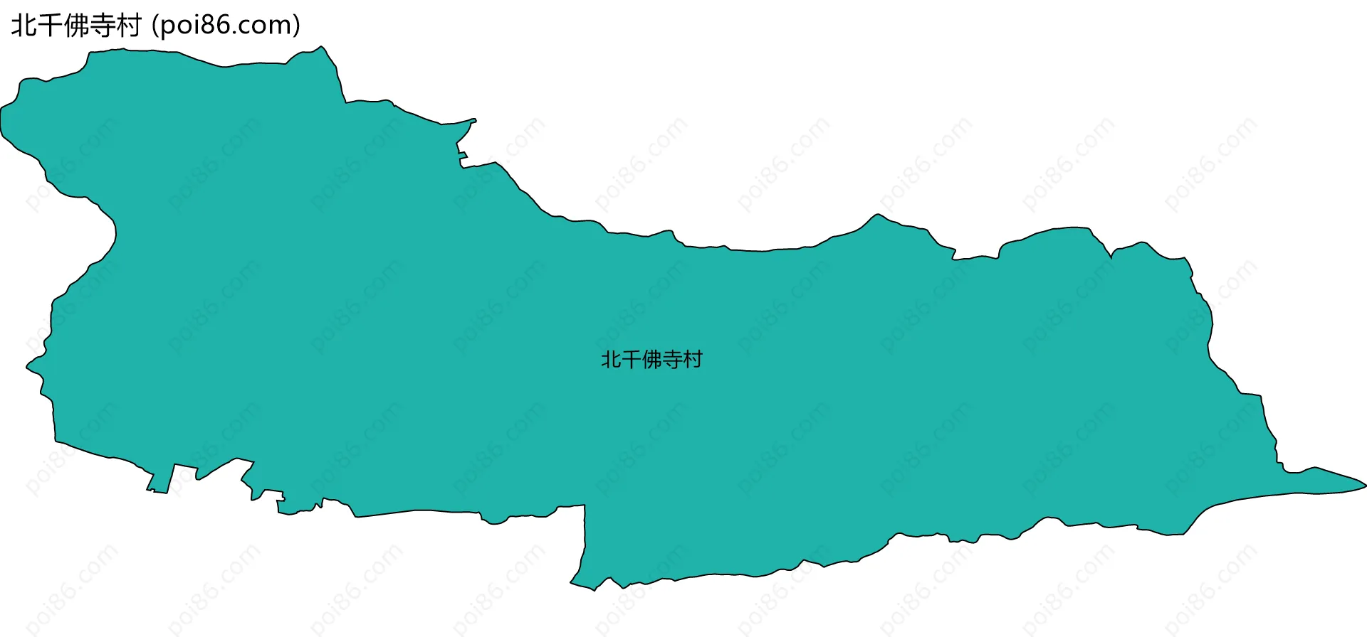 北千佛寺村边界地图