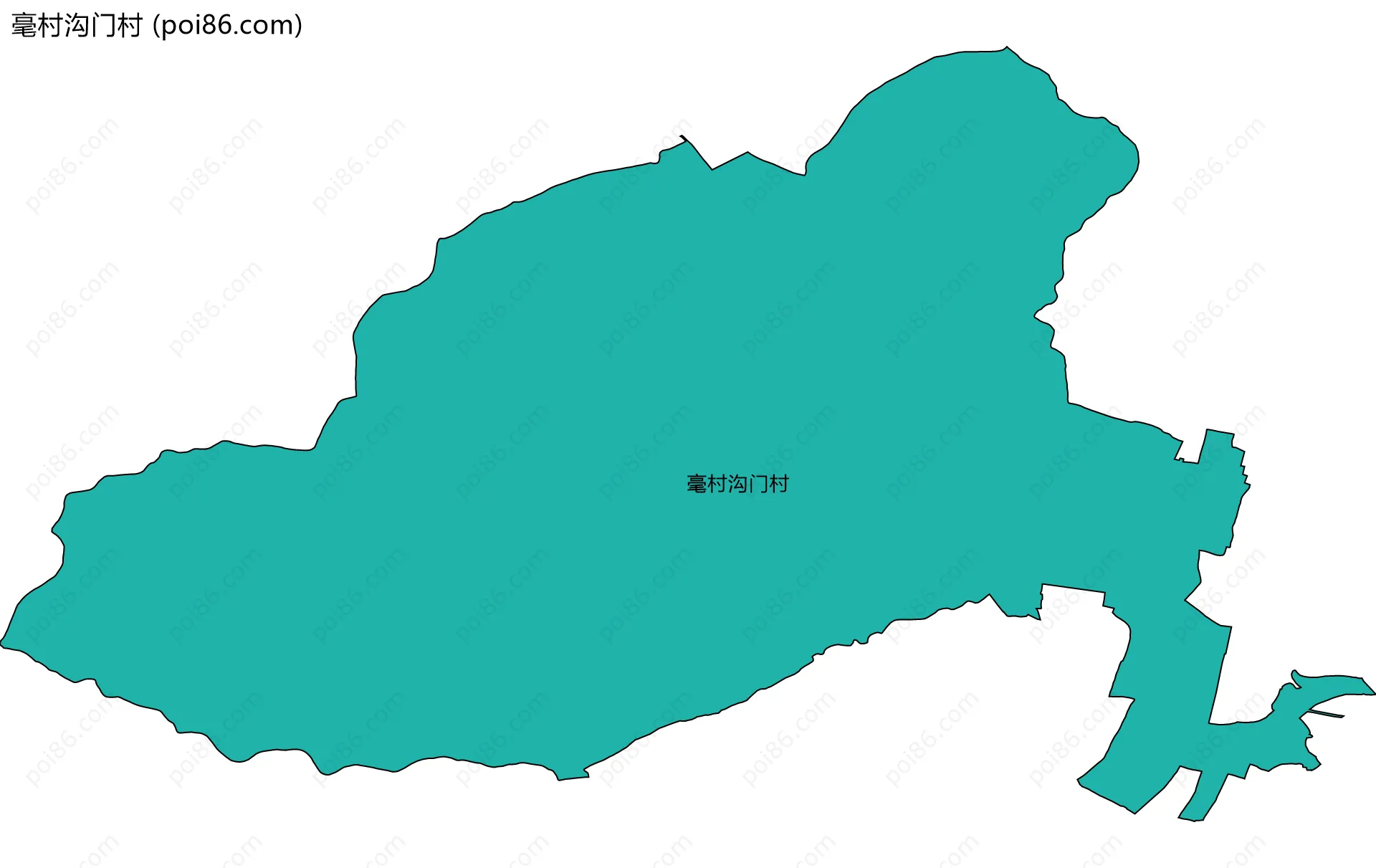 毫村沟门村边界地图