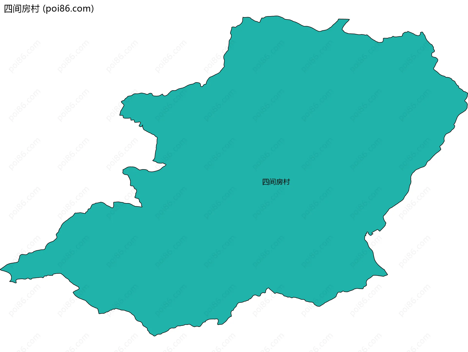 四间房村边界地图