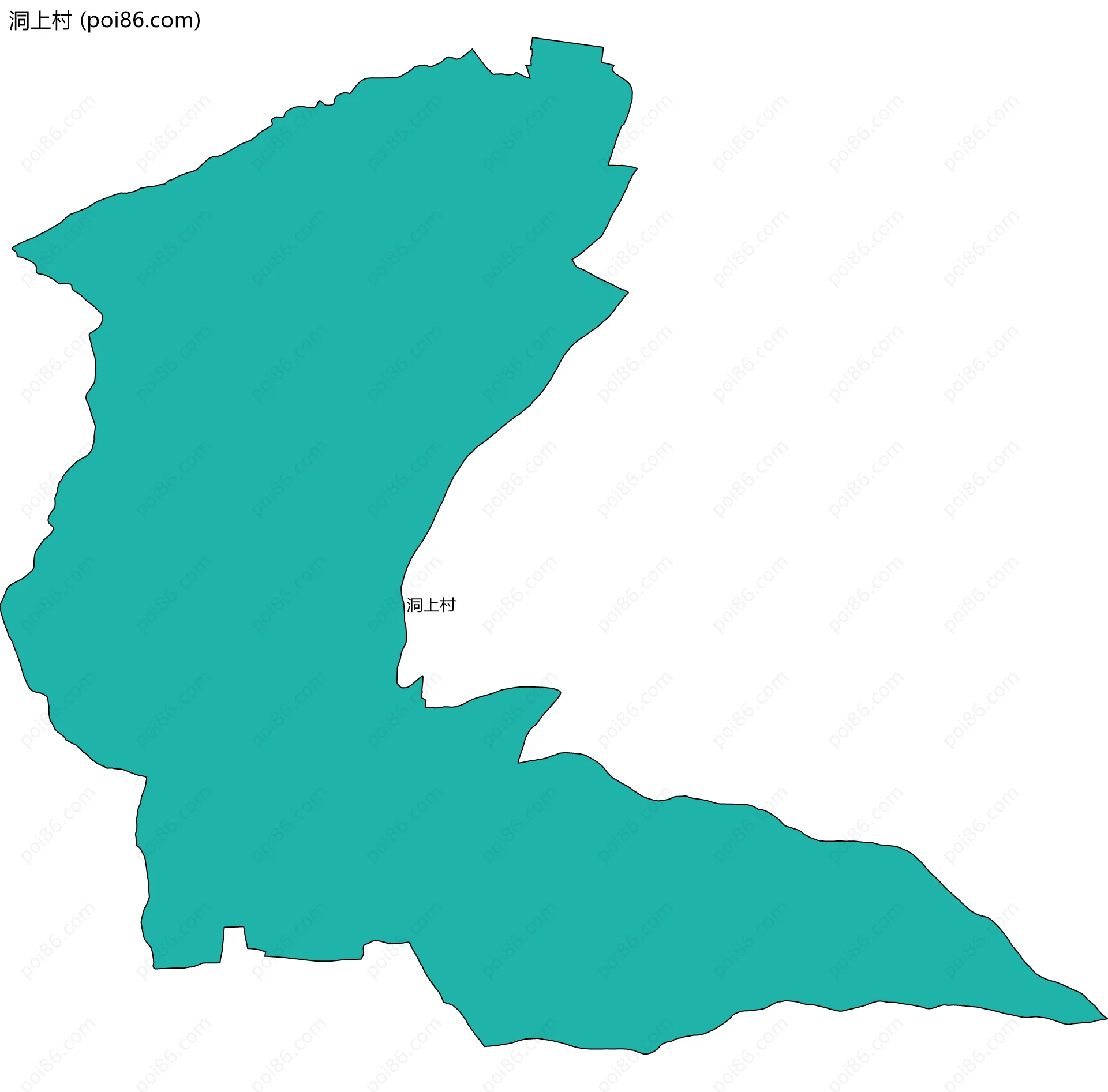 洞上村边界地图