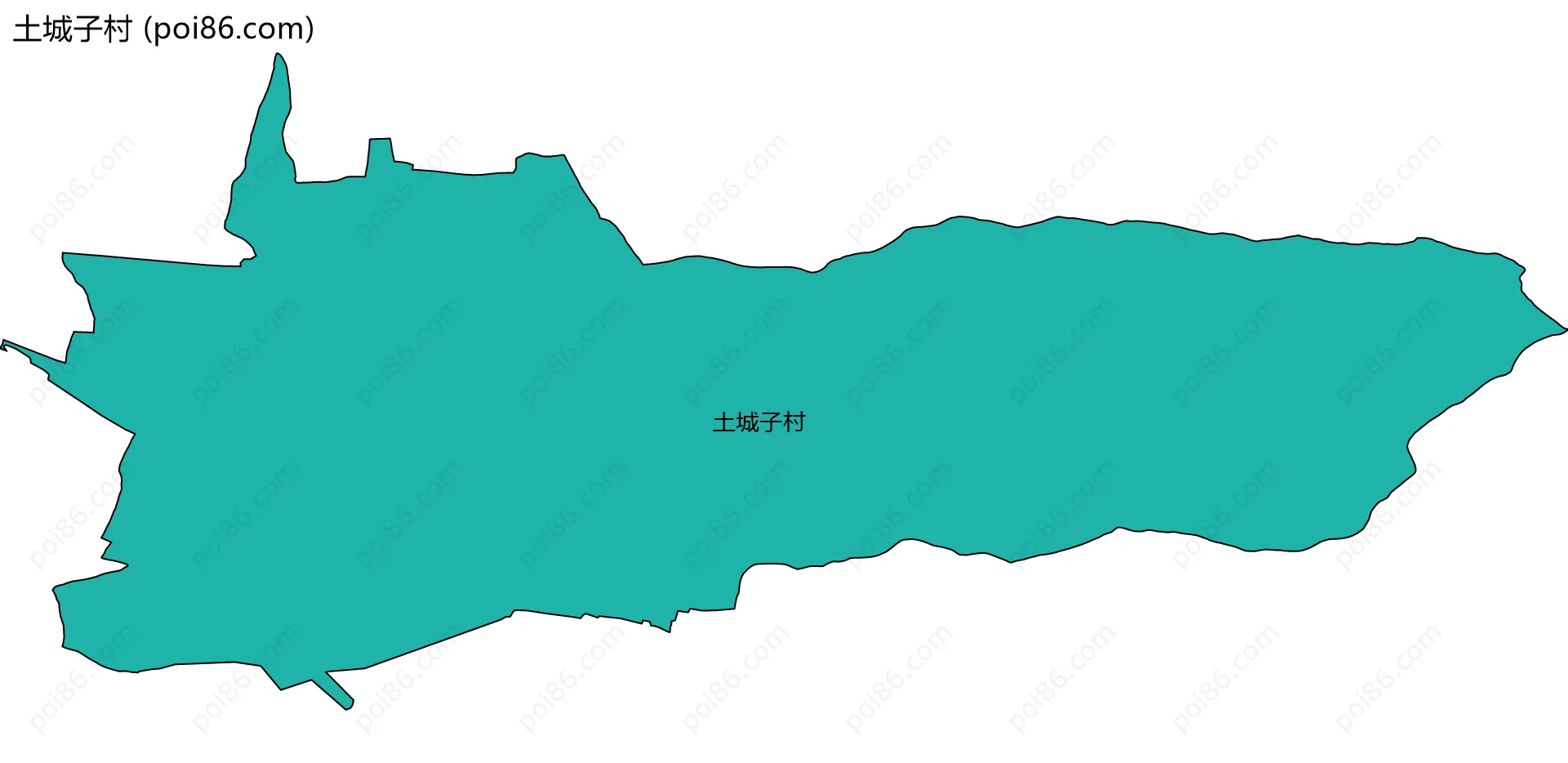 土城子村边界地图