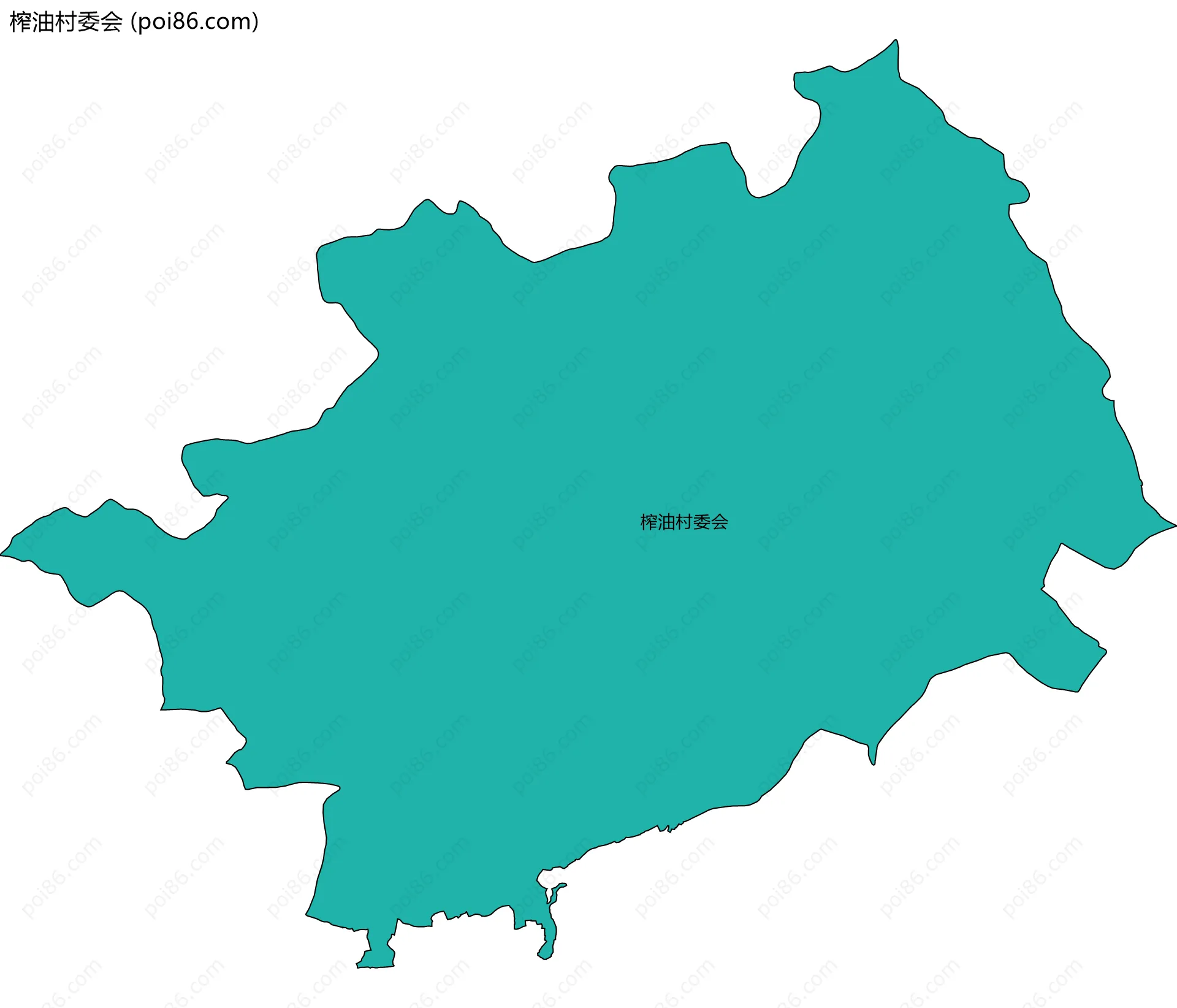 榨油村委会边界地图