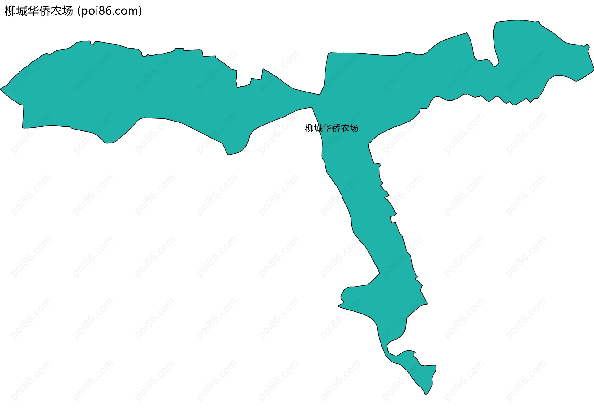 柳城华侨农场边界地图