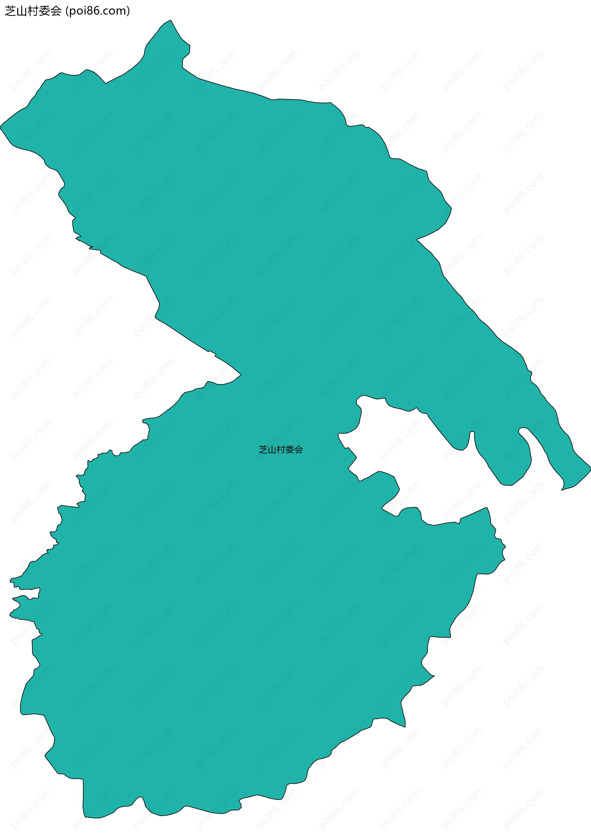 芝山村委会边界地图