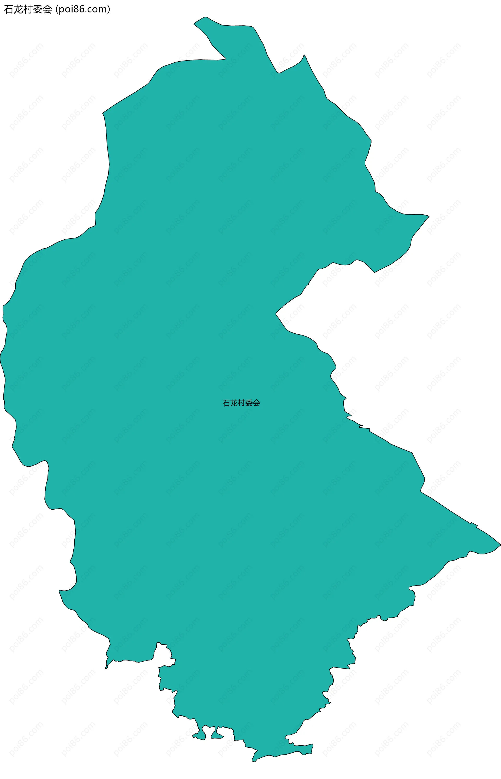 石龙村委会边界地图