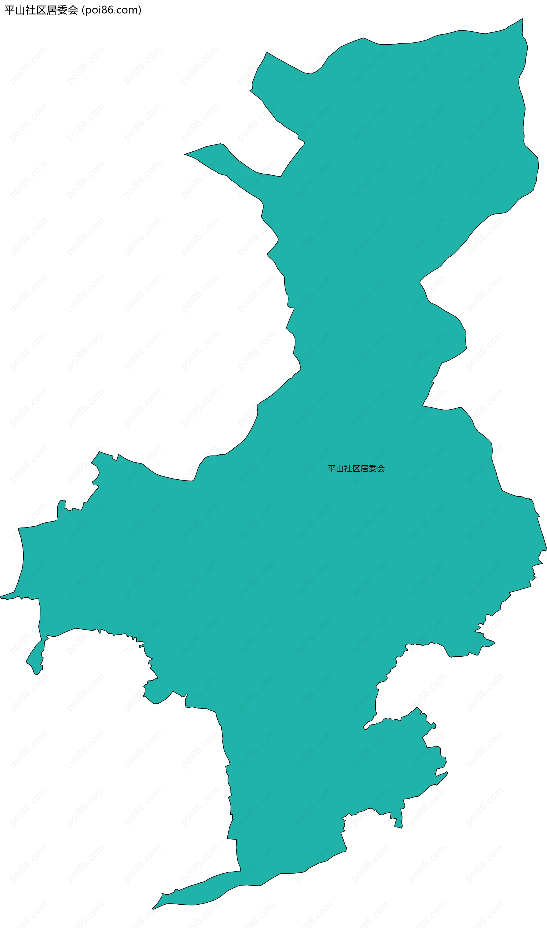 平山社区居委会边界地图