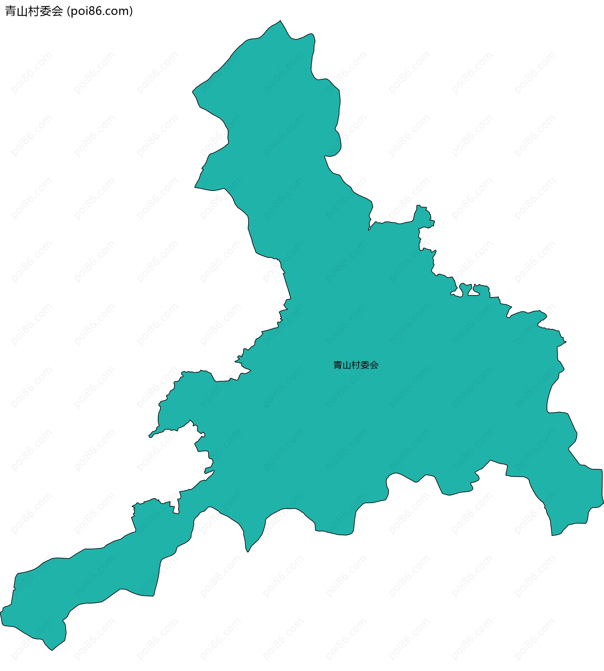 青山村委会边界地图