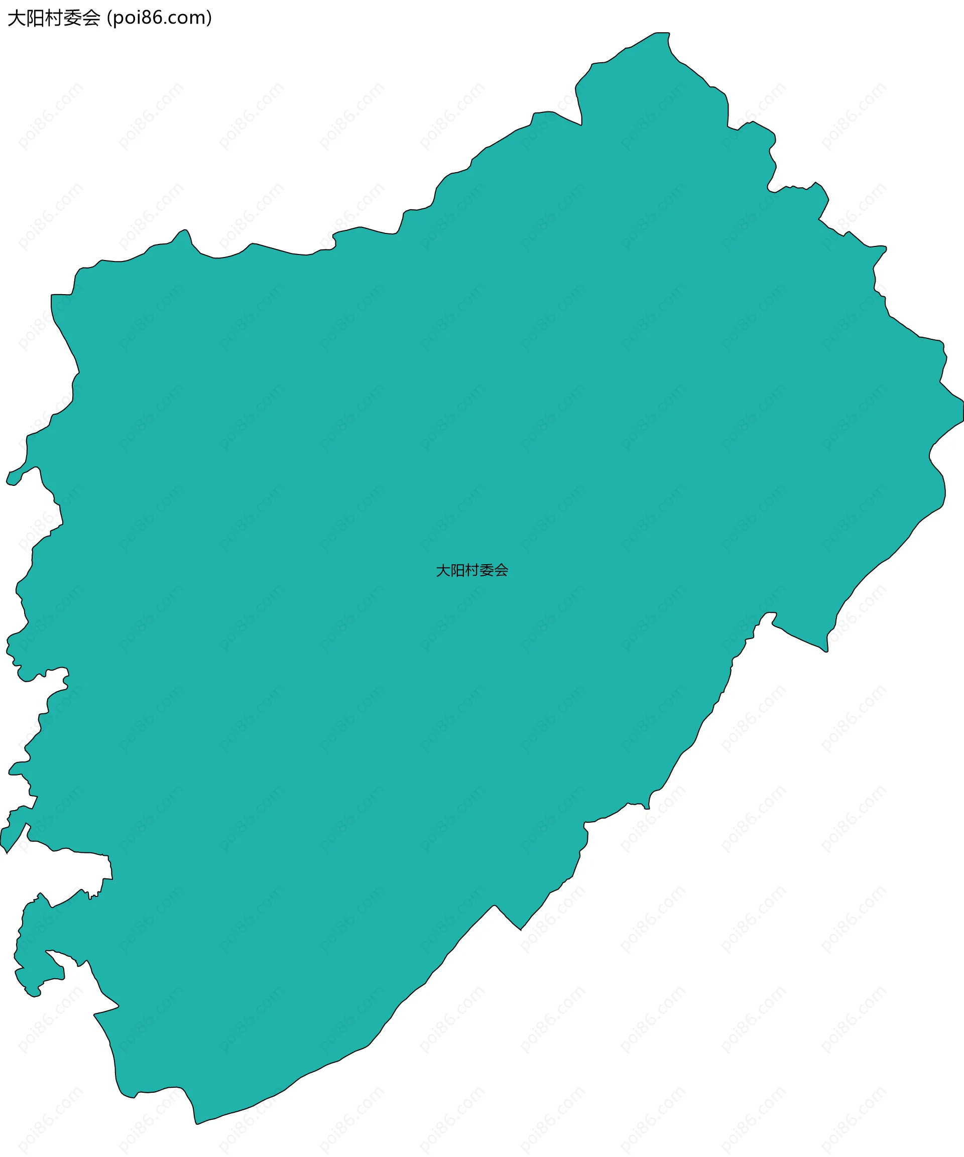 大阳村委会边界地图