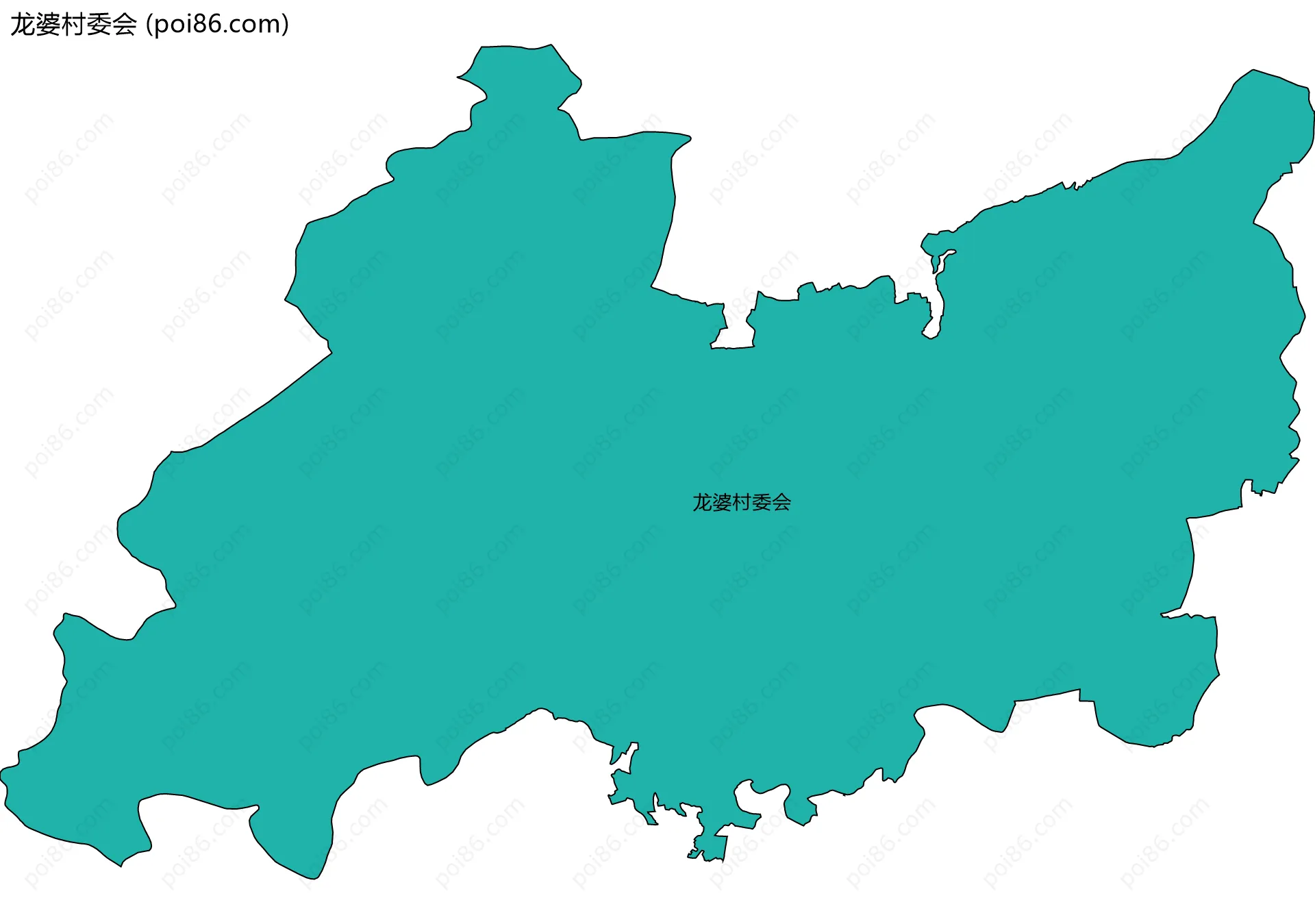 龙婆村委会边界地图