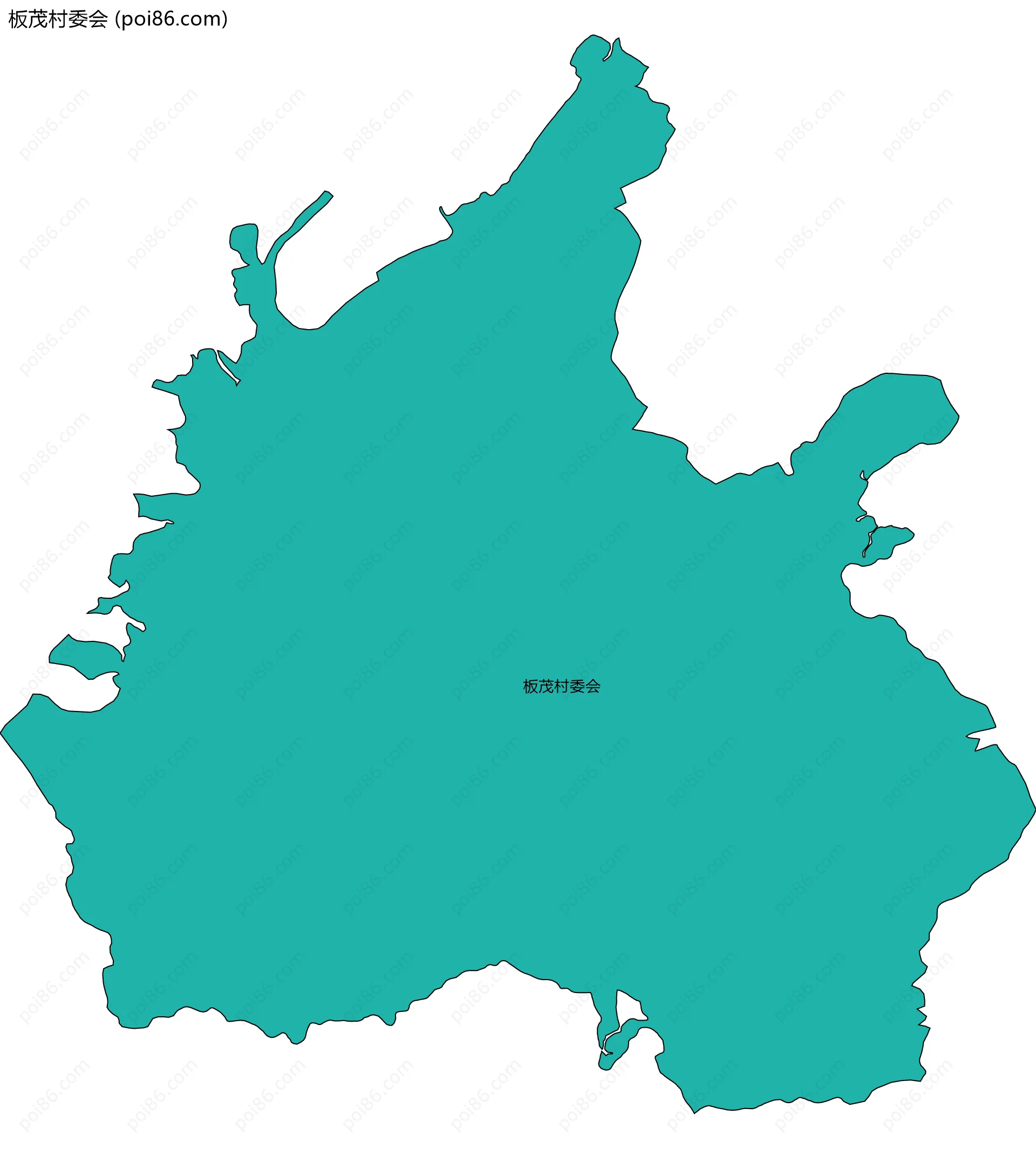 板茂村委会边界地图