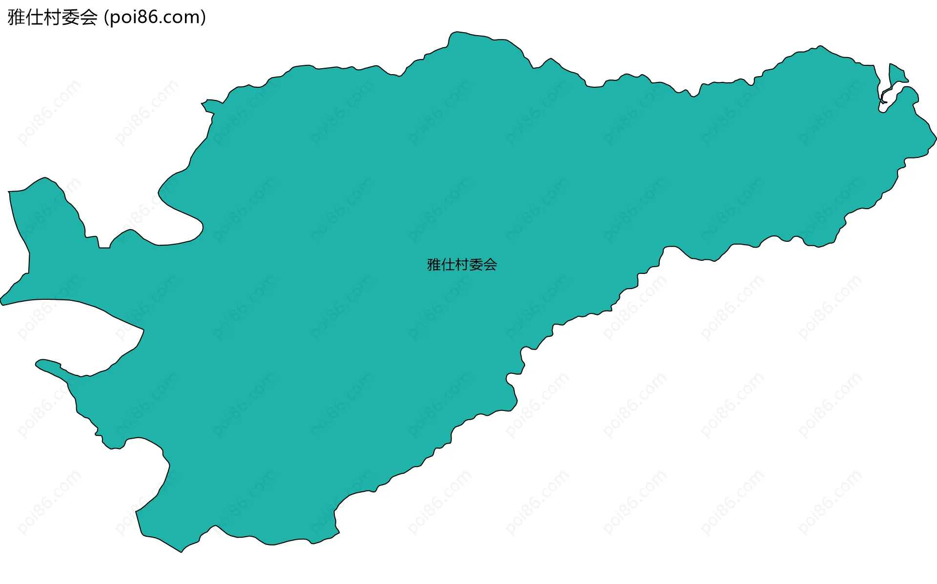 雅仕村委会边界地图