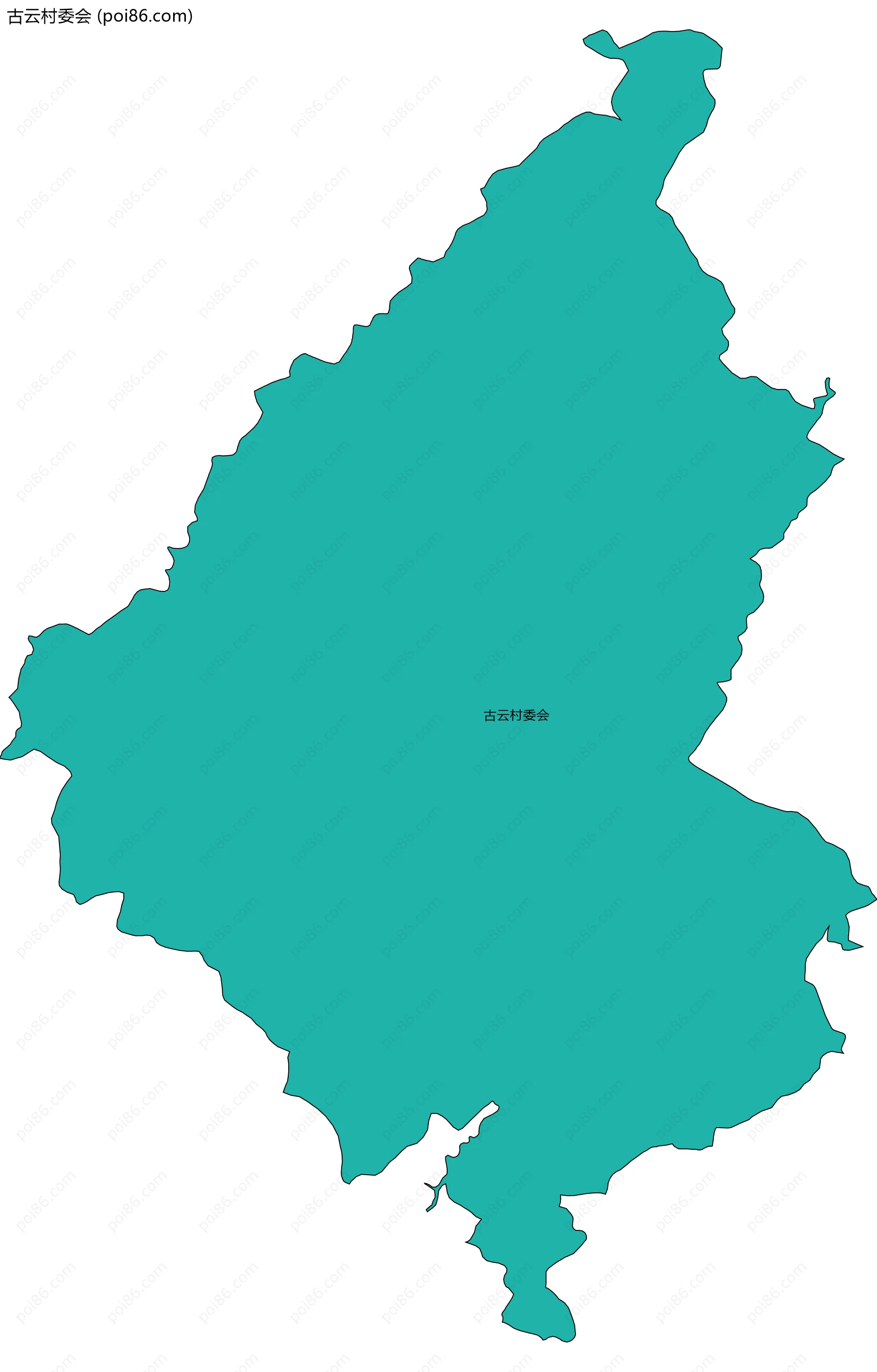 古云村委会边界地图