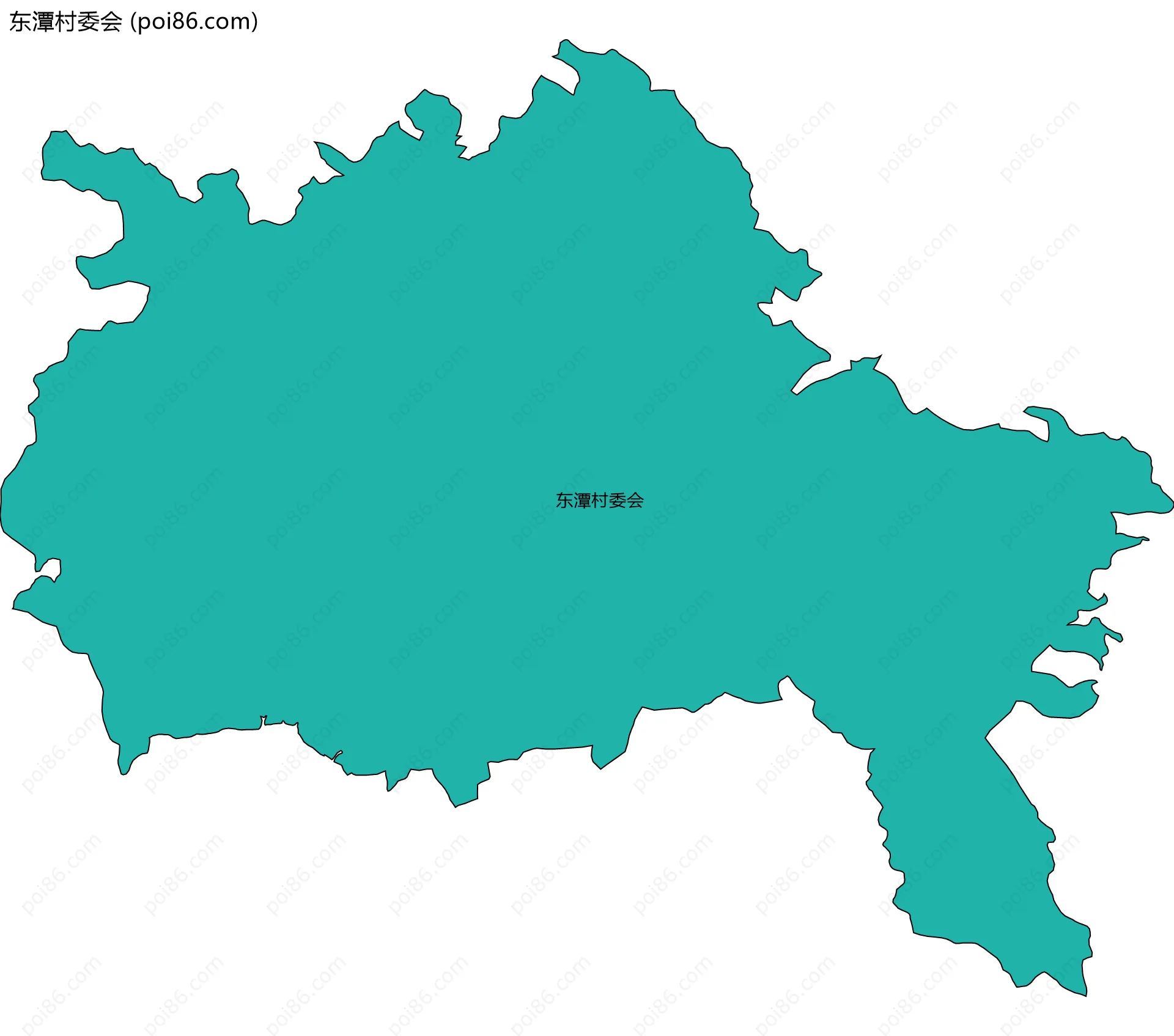 东潭村委会边界地图