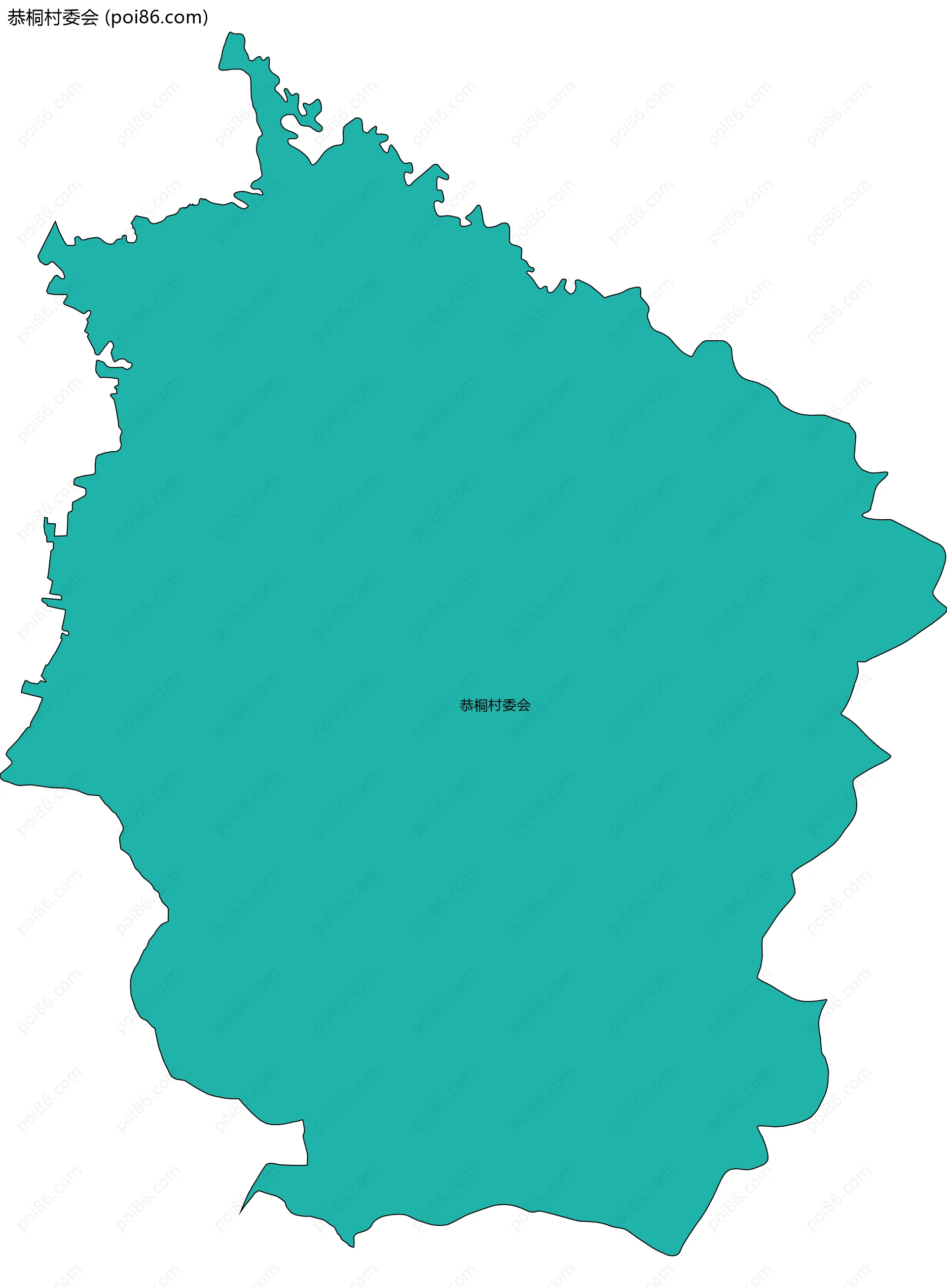 恭桐村委会边界地图