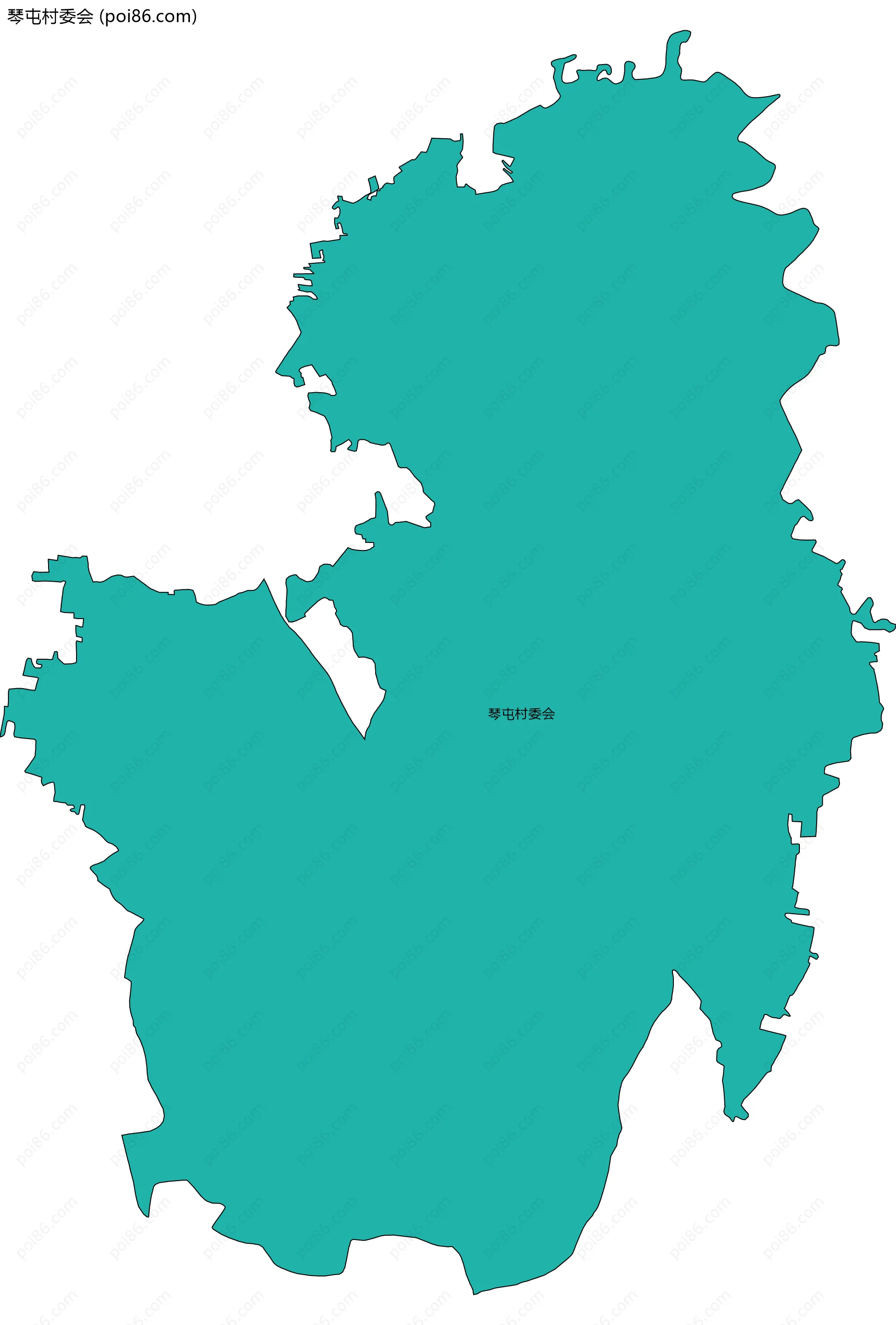 琴屯村委会边界地图