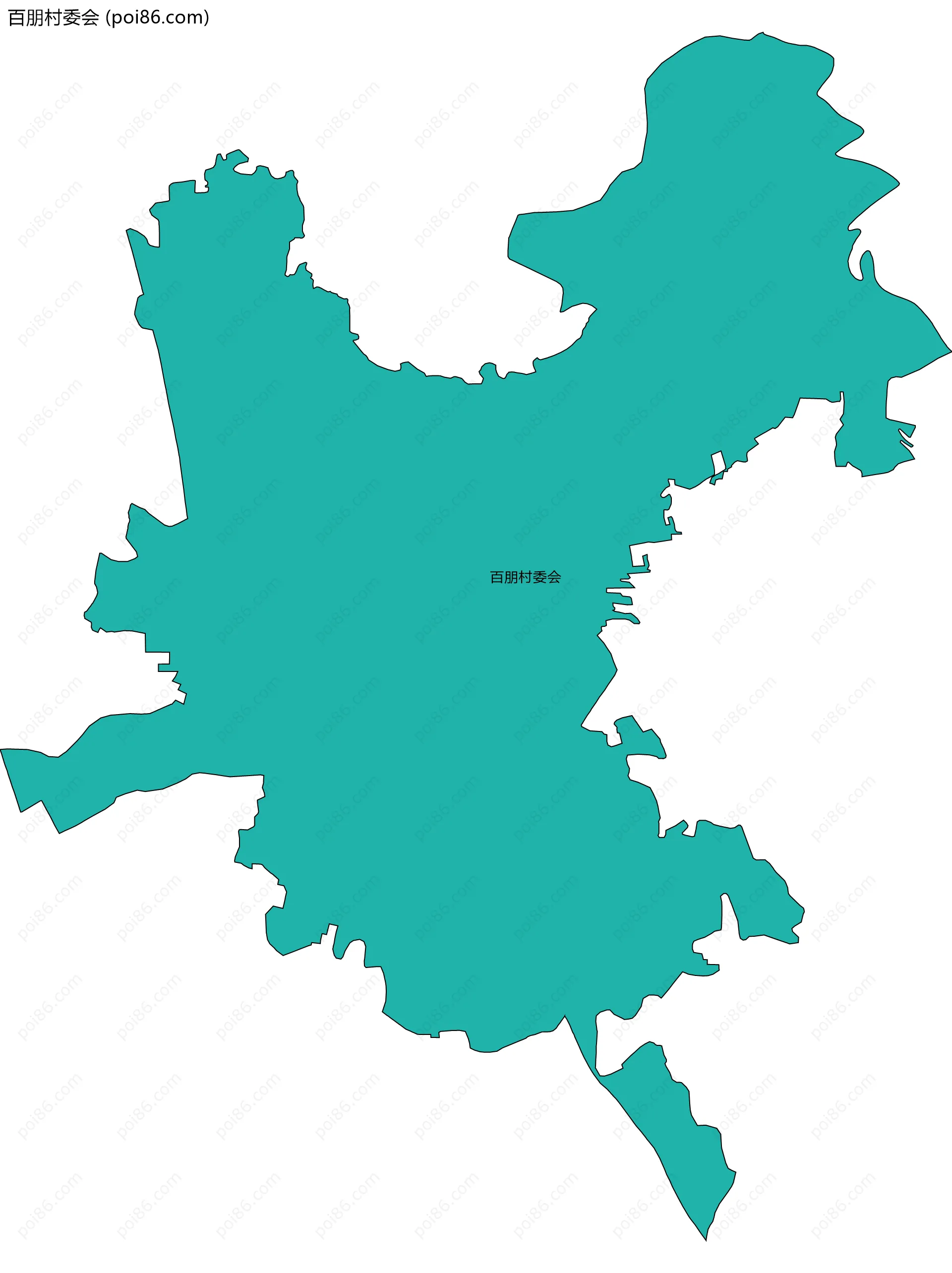 百朋村委会边界地图