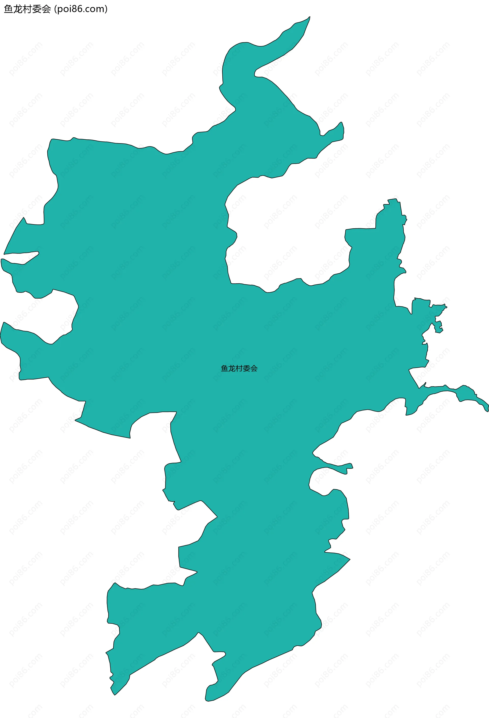 鱼龙村委会边界地图