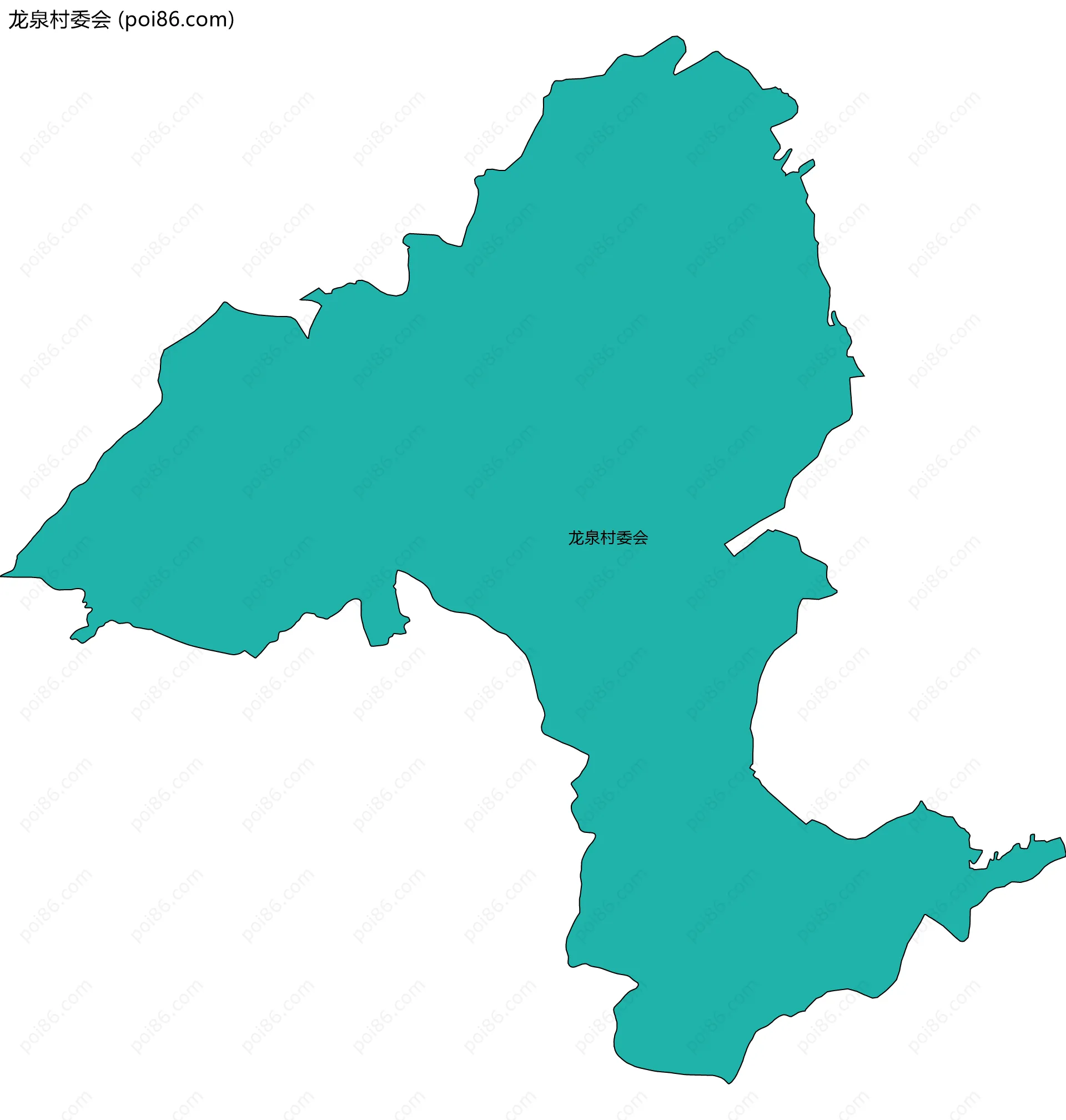 龙泉村委会边界地图