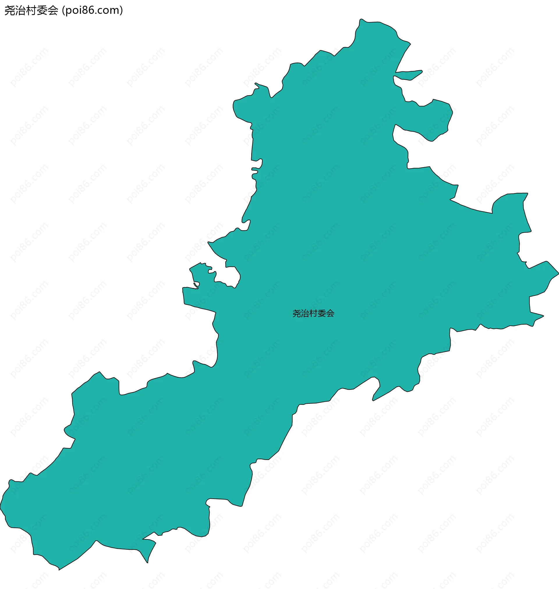 尧治村委会边界地图