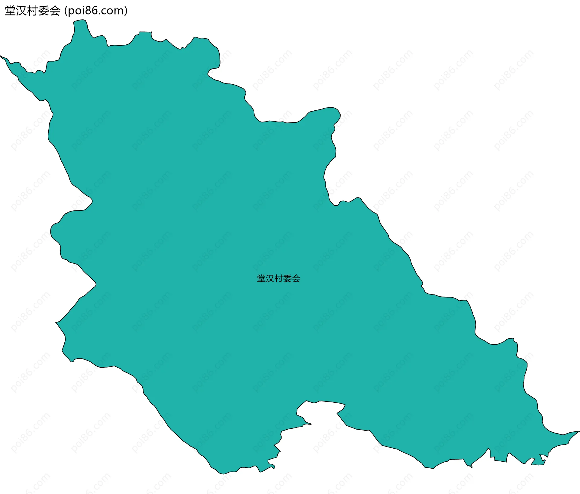 堂汉村委会边界地图