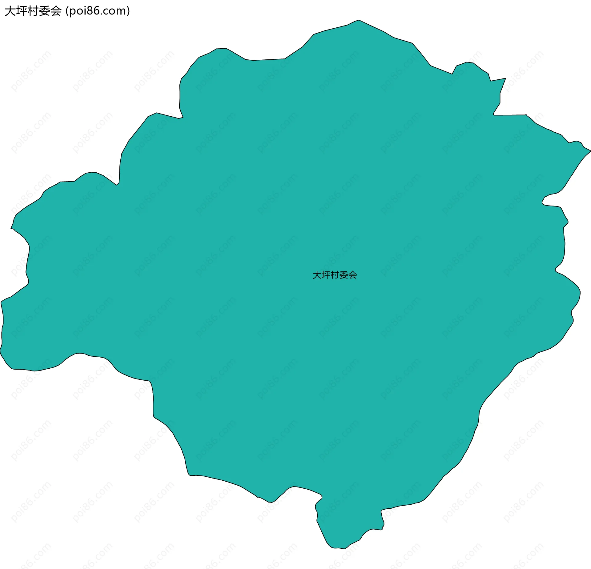 大坪村委会边界地图