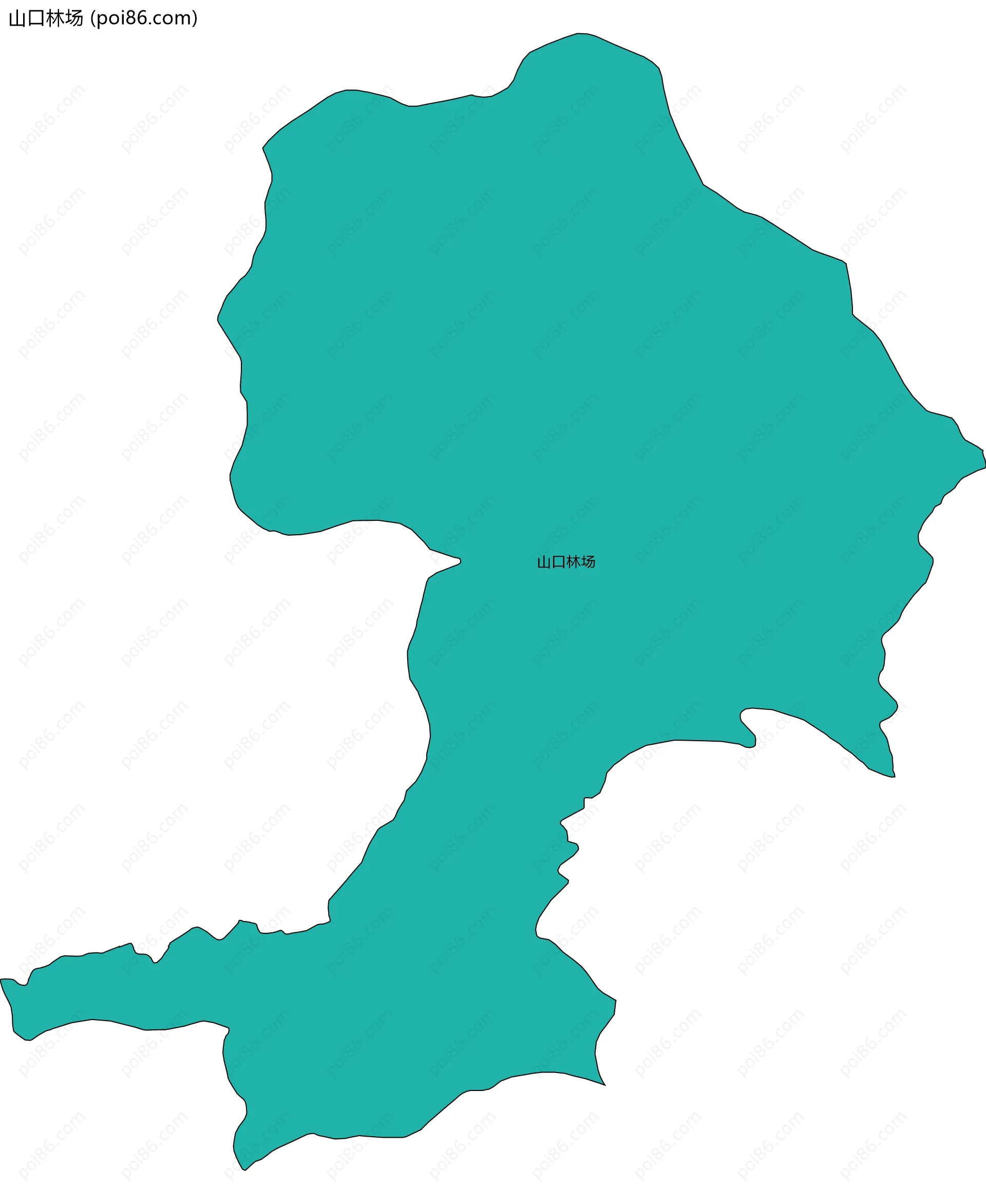 山口林场边界地图