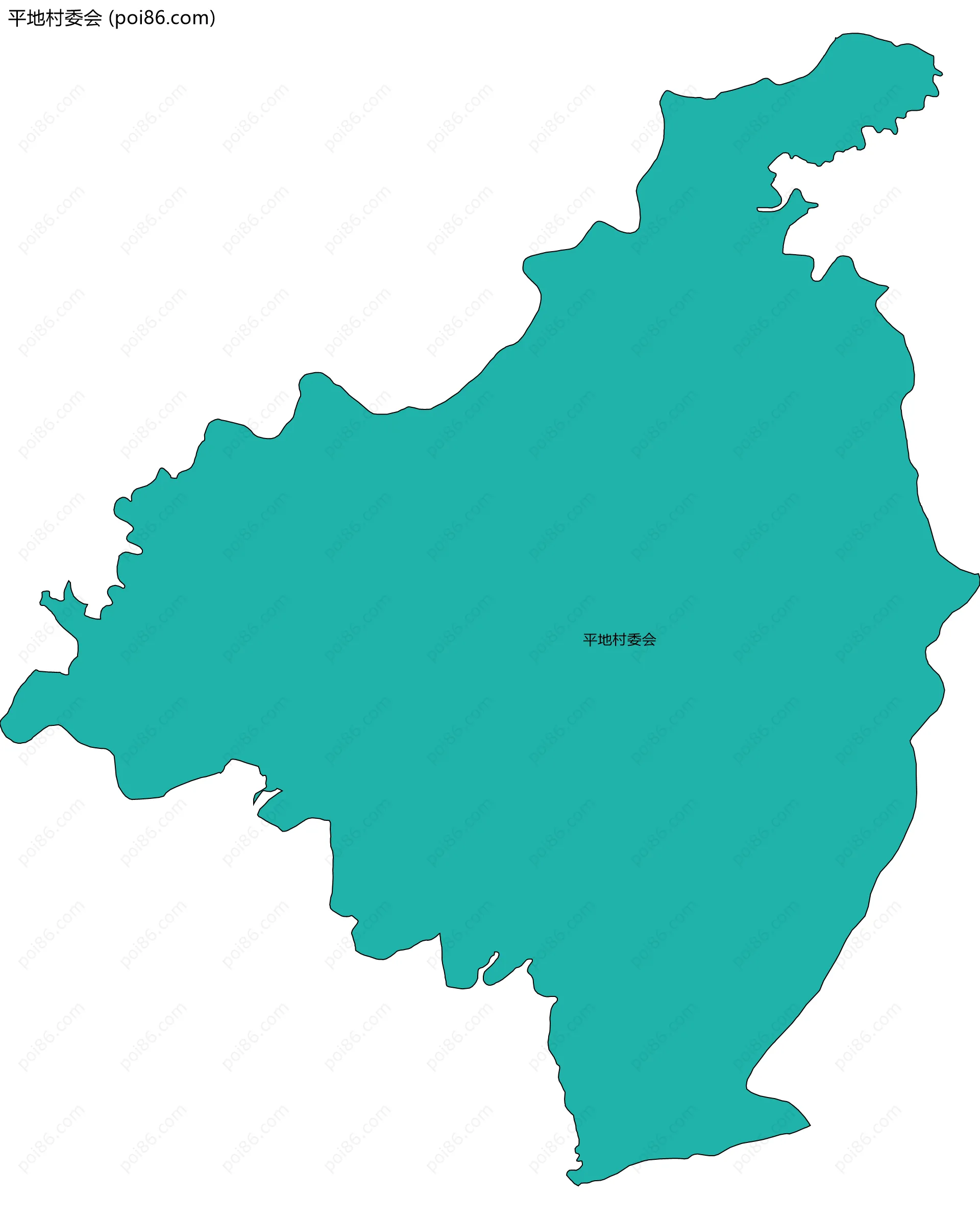 平地村委会边界地图