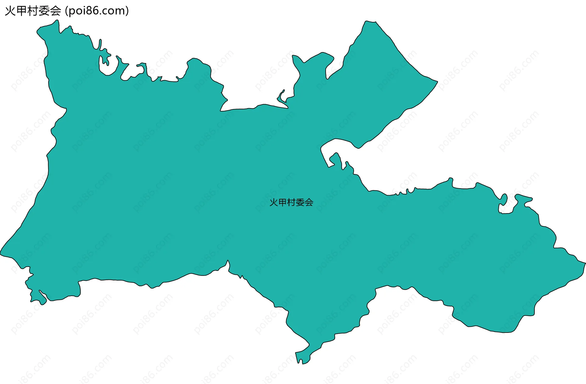 火甲村委会边界地图