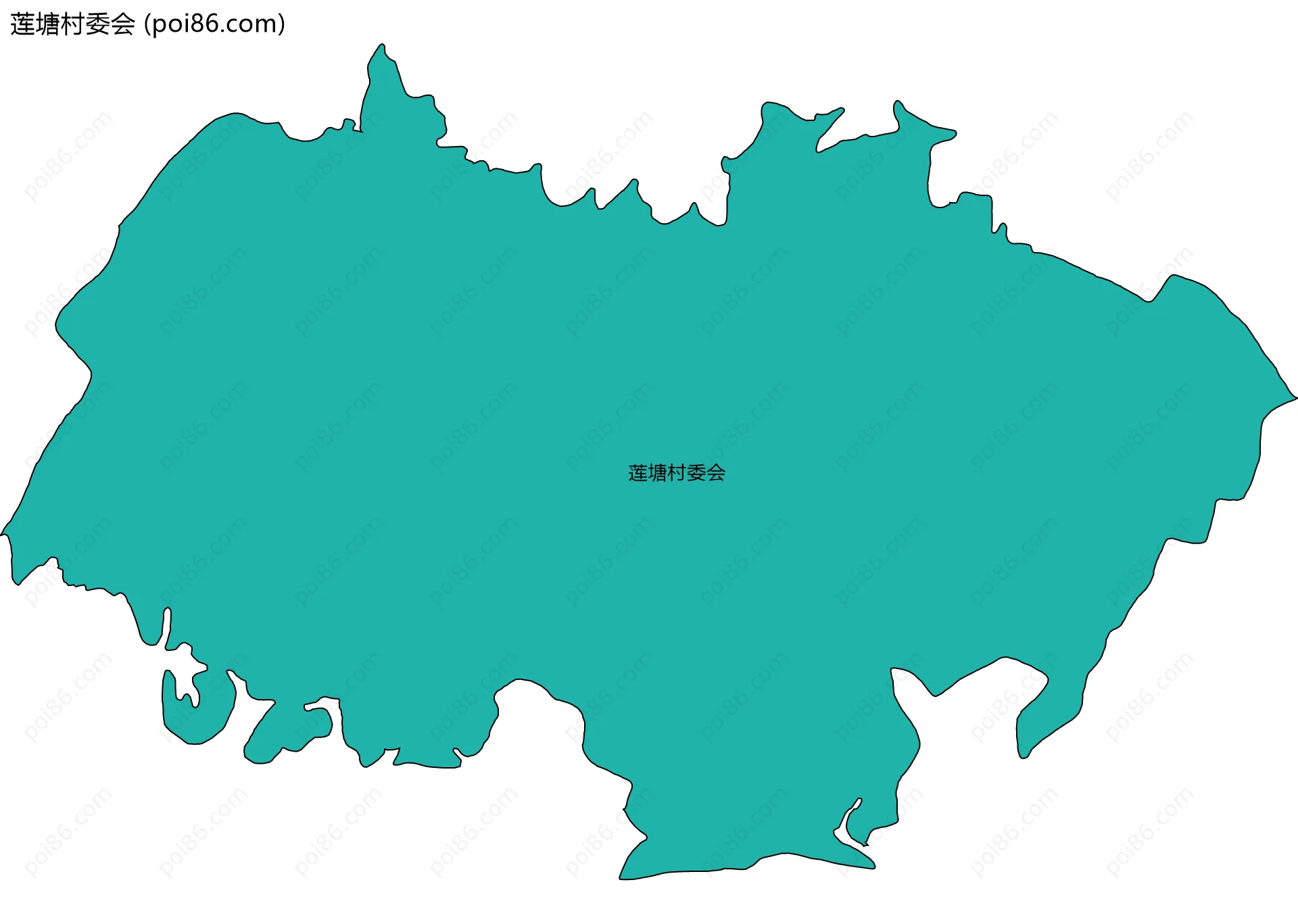 莲塘村委会边界地图