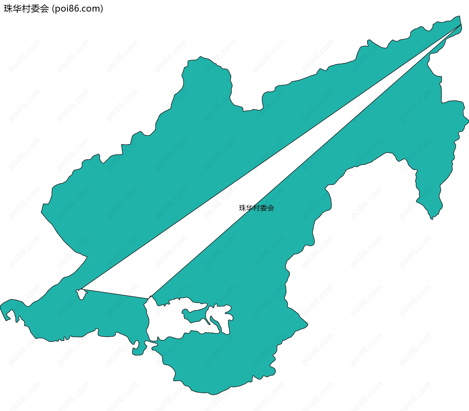 珠华村委会边界地图