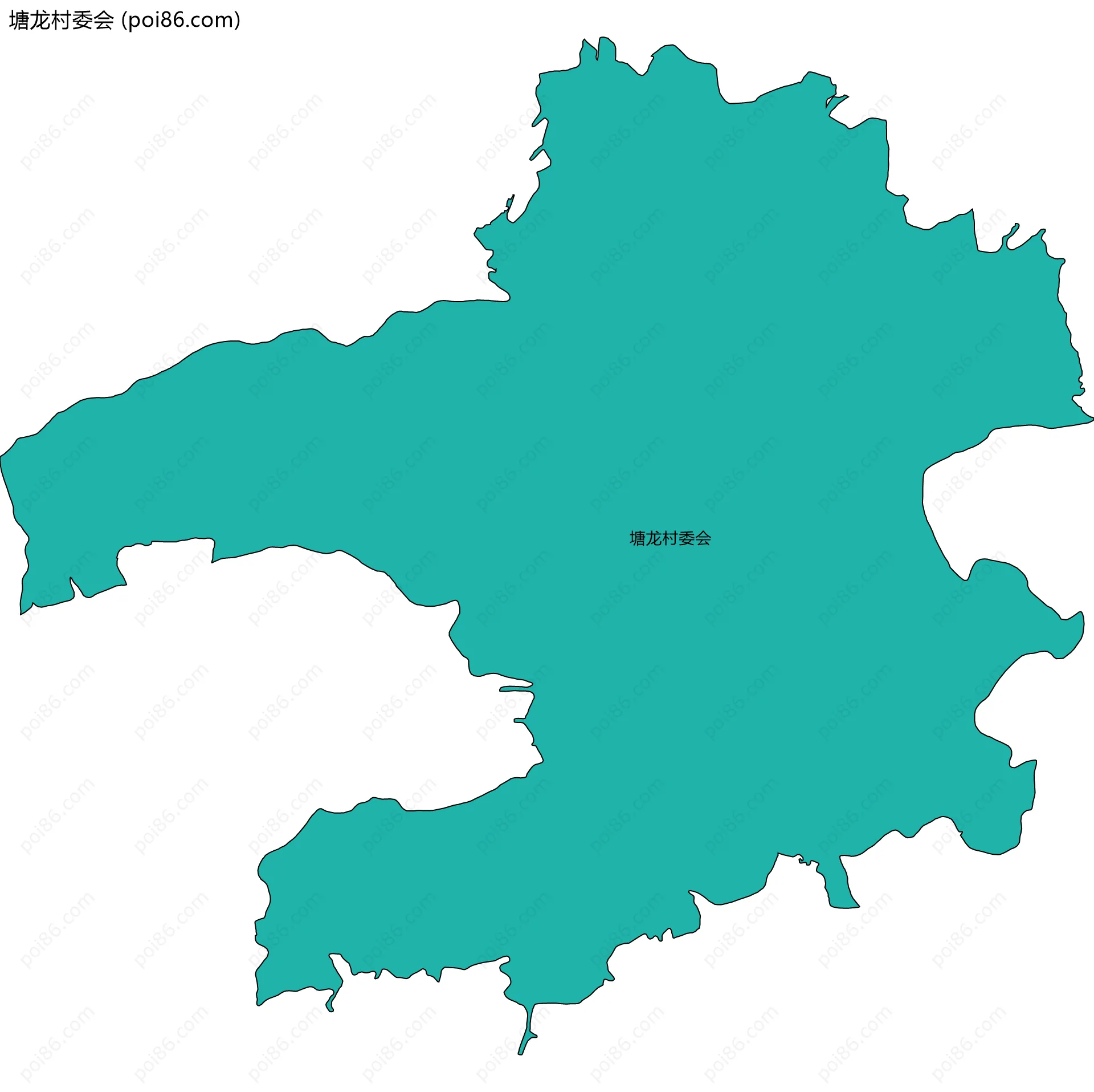 塘龙村委会边界地图