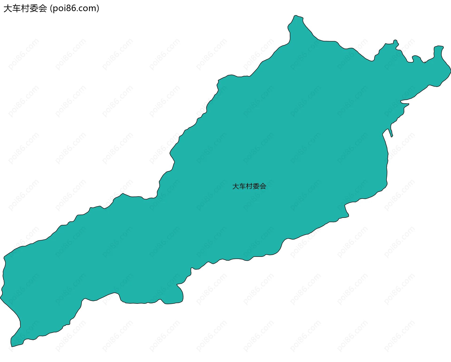 大车村委会边界地图