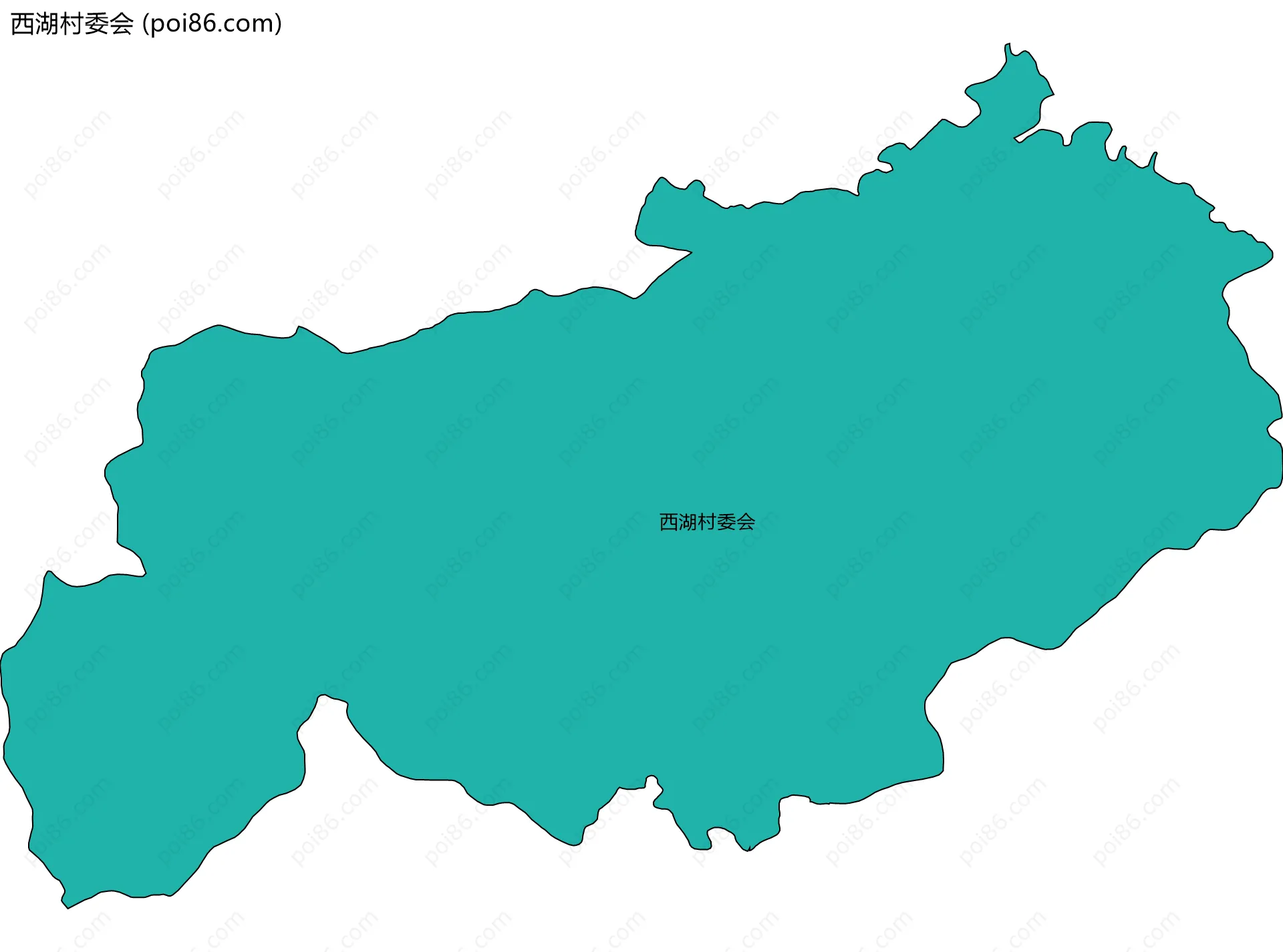 西湖村委会边界地图