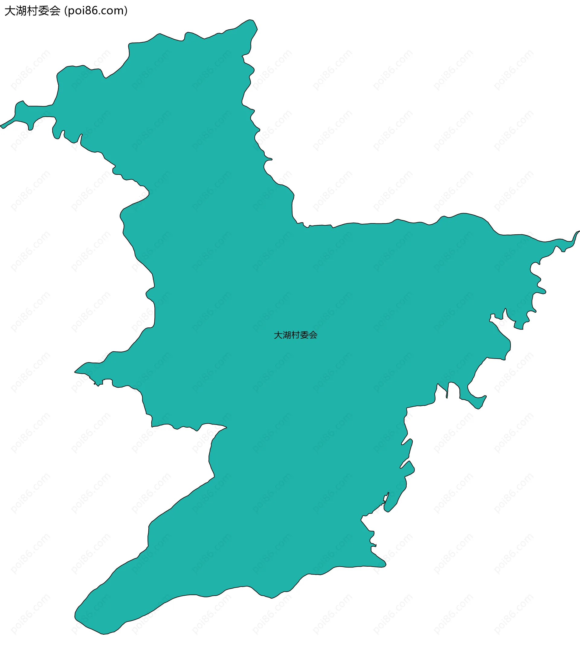 大湖村委会边界地图