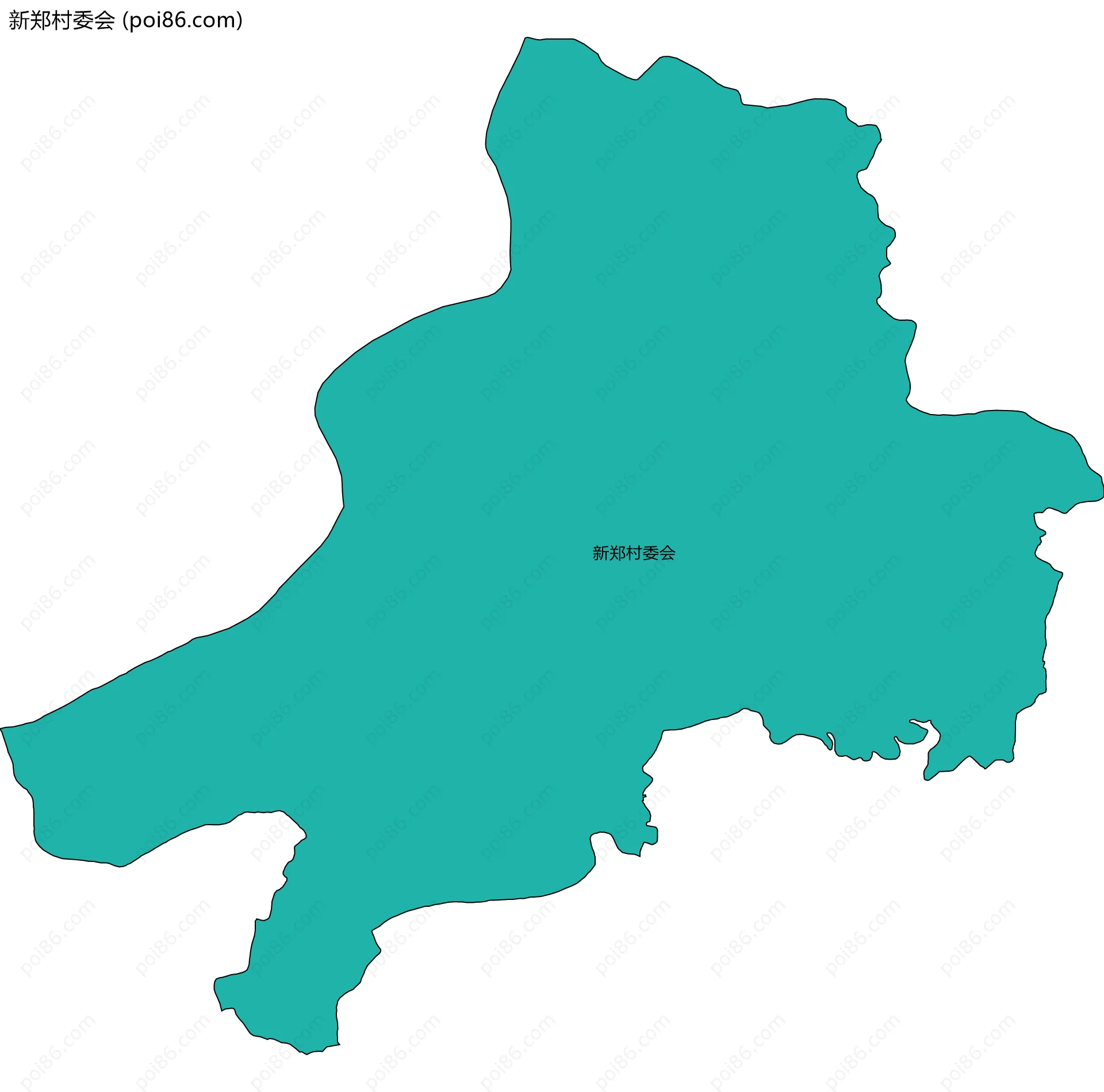 新郑村委会边界地图