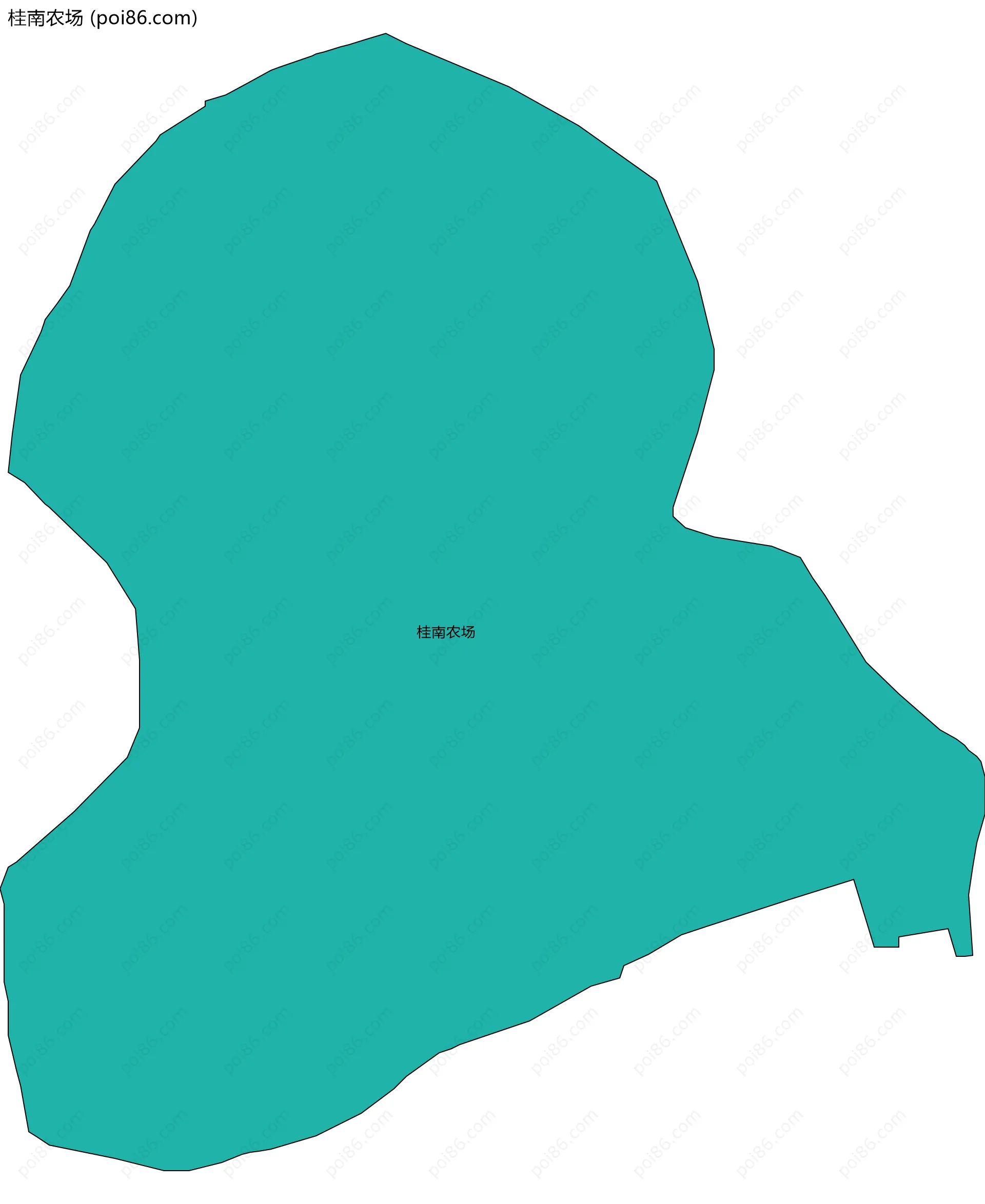 桂南农场边界地图