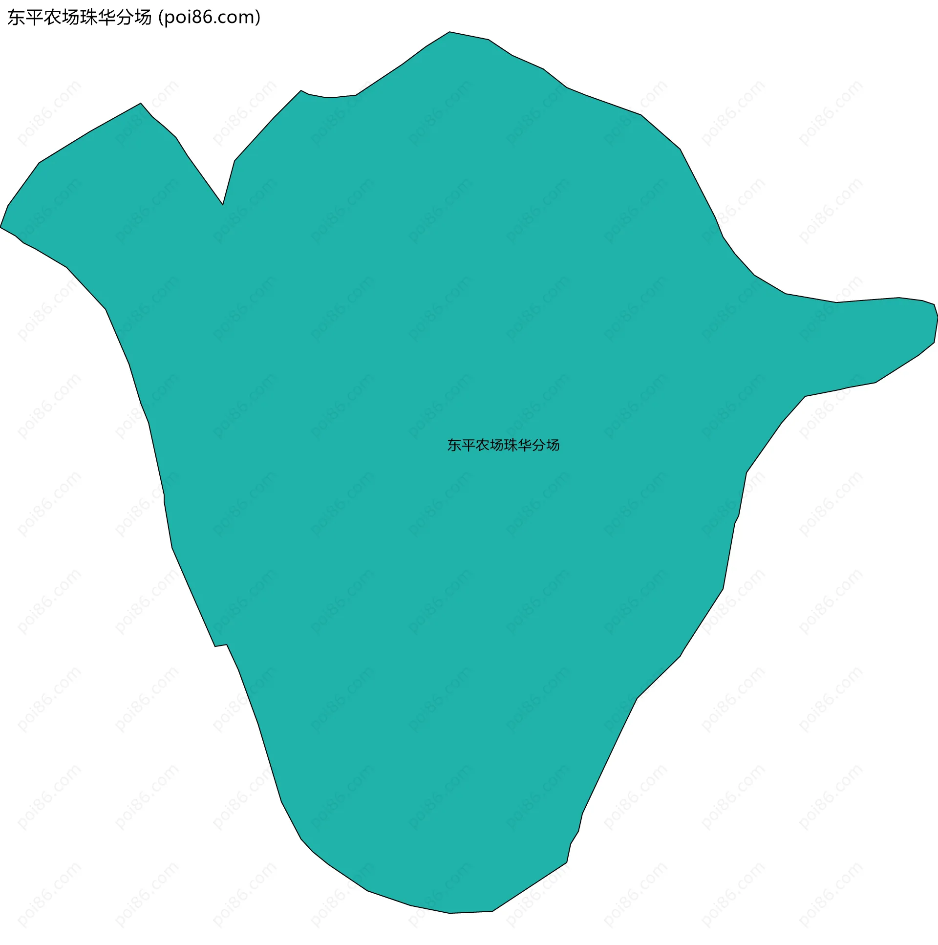 东平农场珠华分场边界地图