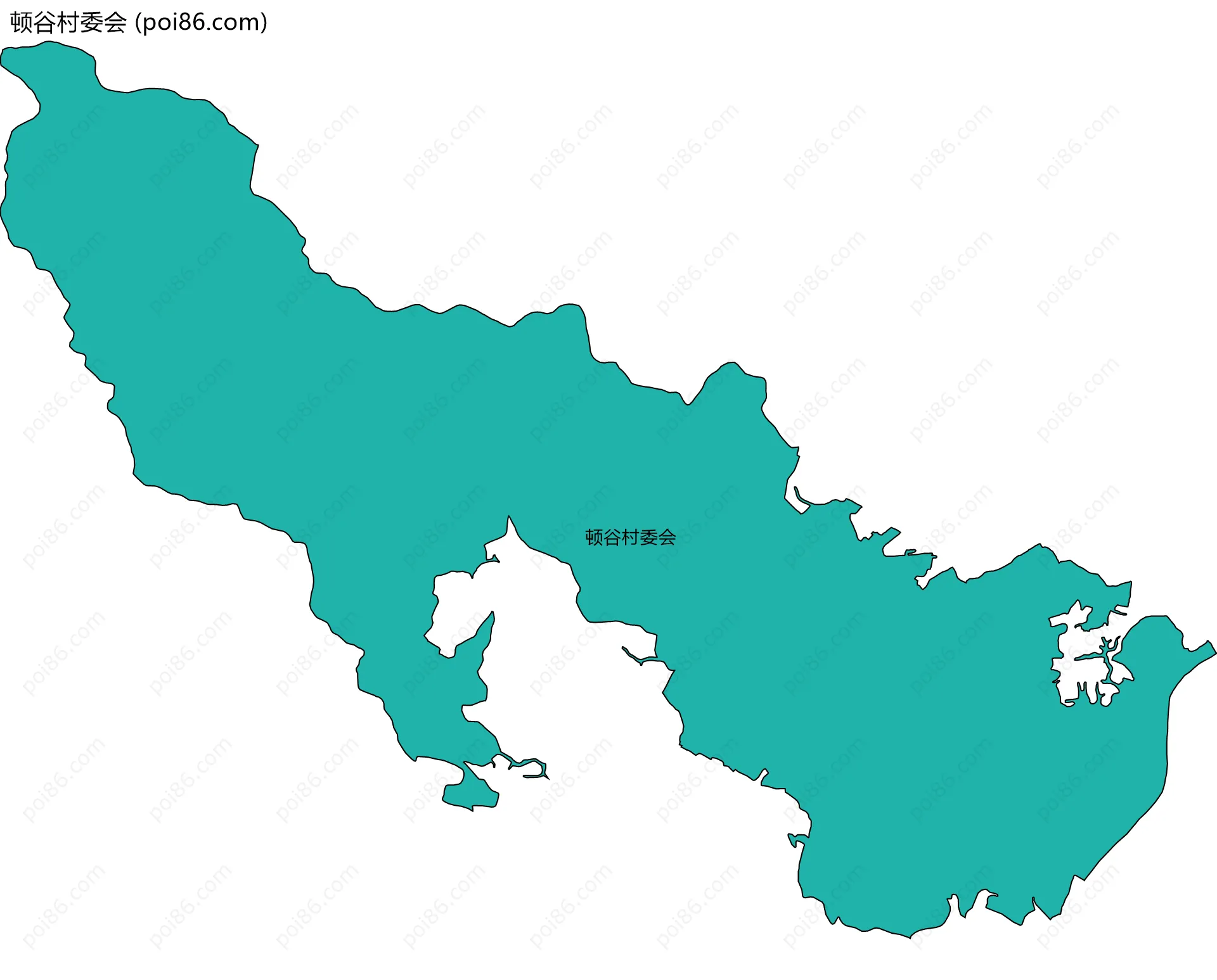 顿谷村委会边界地图