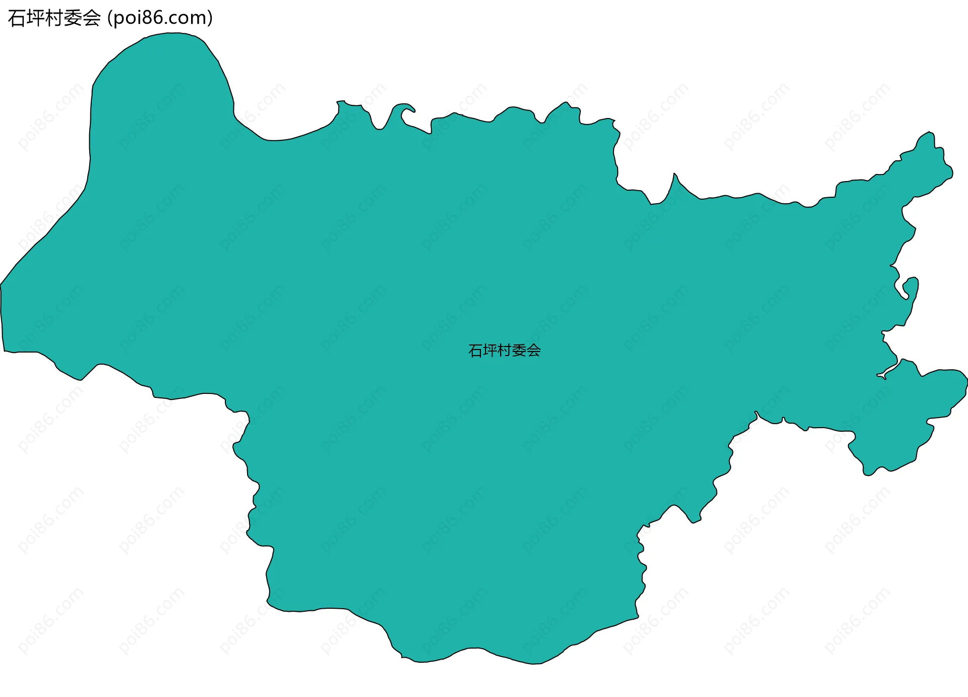 石坪村委会边界地图