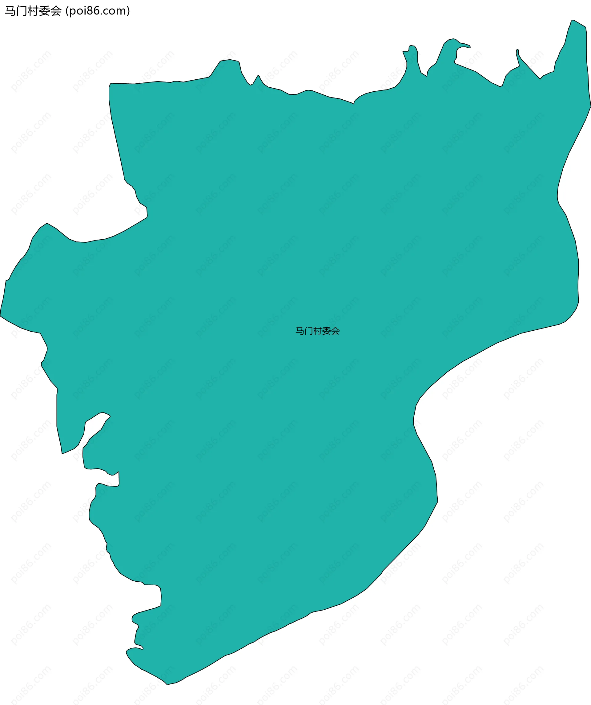 马门村委会边界地图