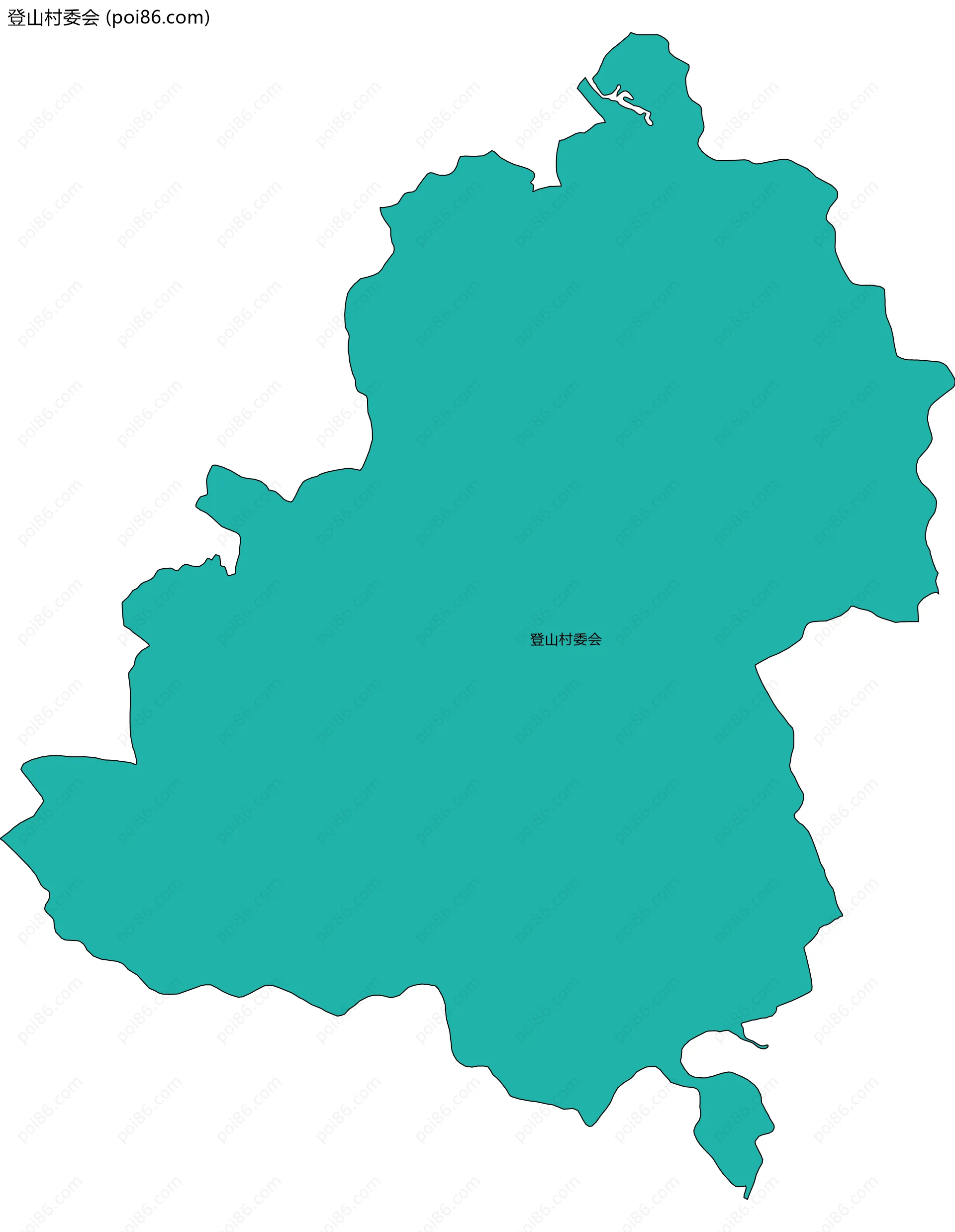 登山村委会边界地图