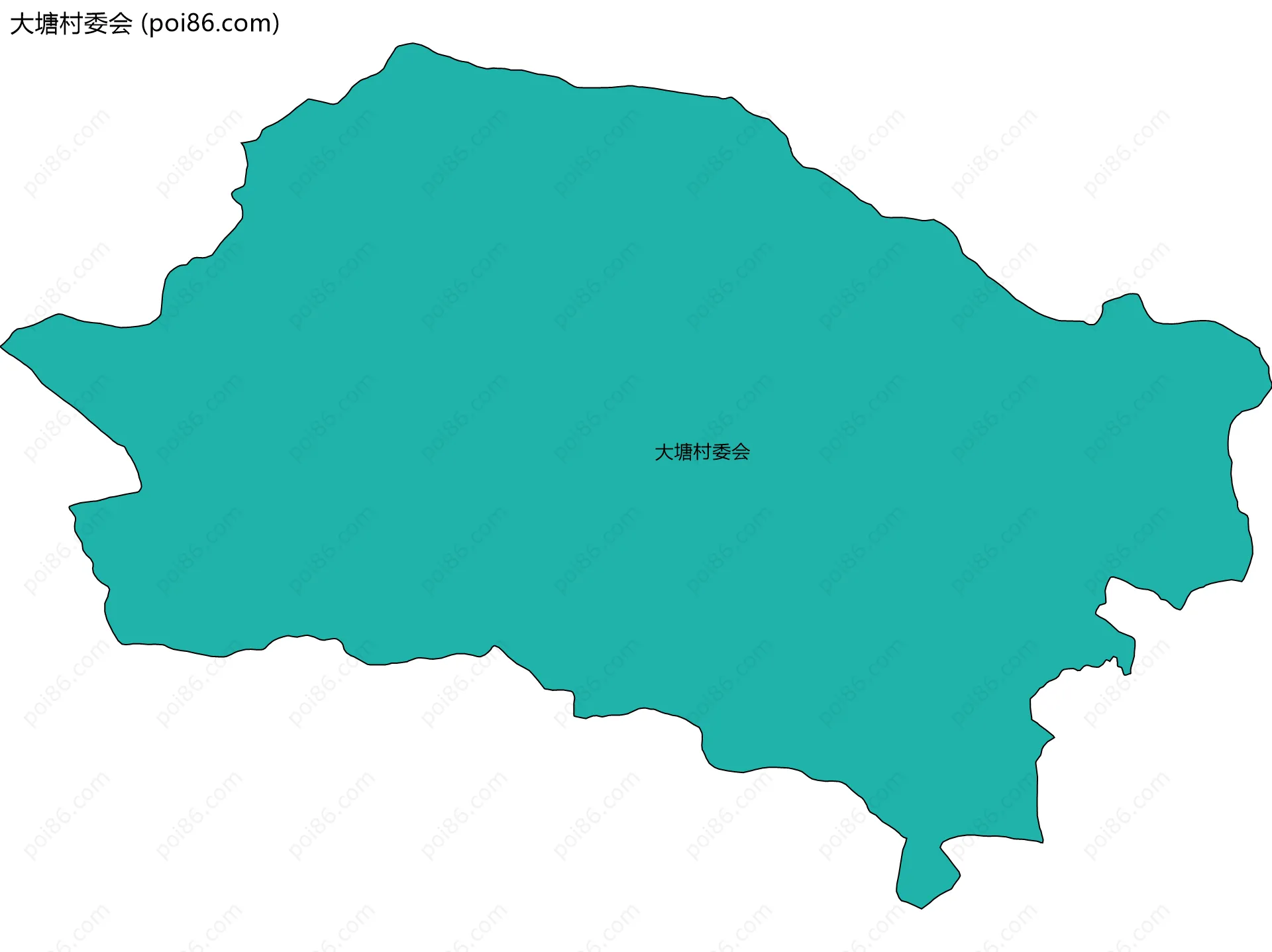 大塘村委会边界地图