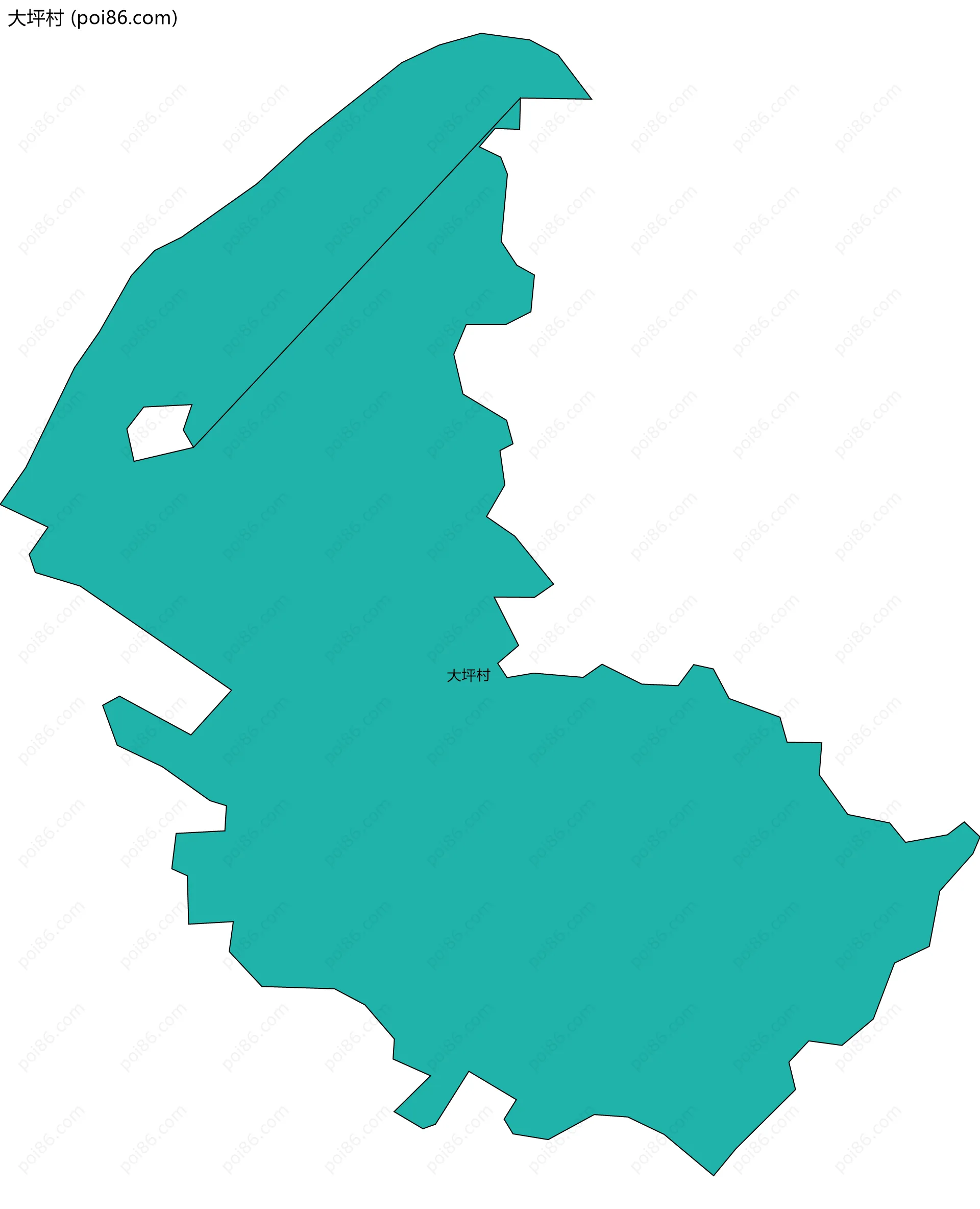 大坪村边界地图