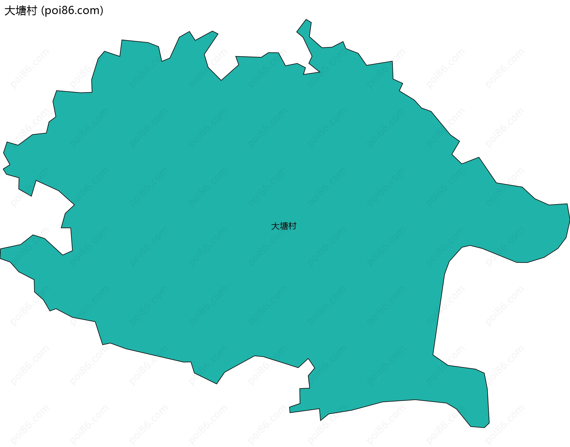 大塘村边界地图